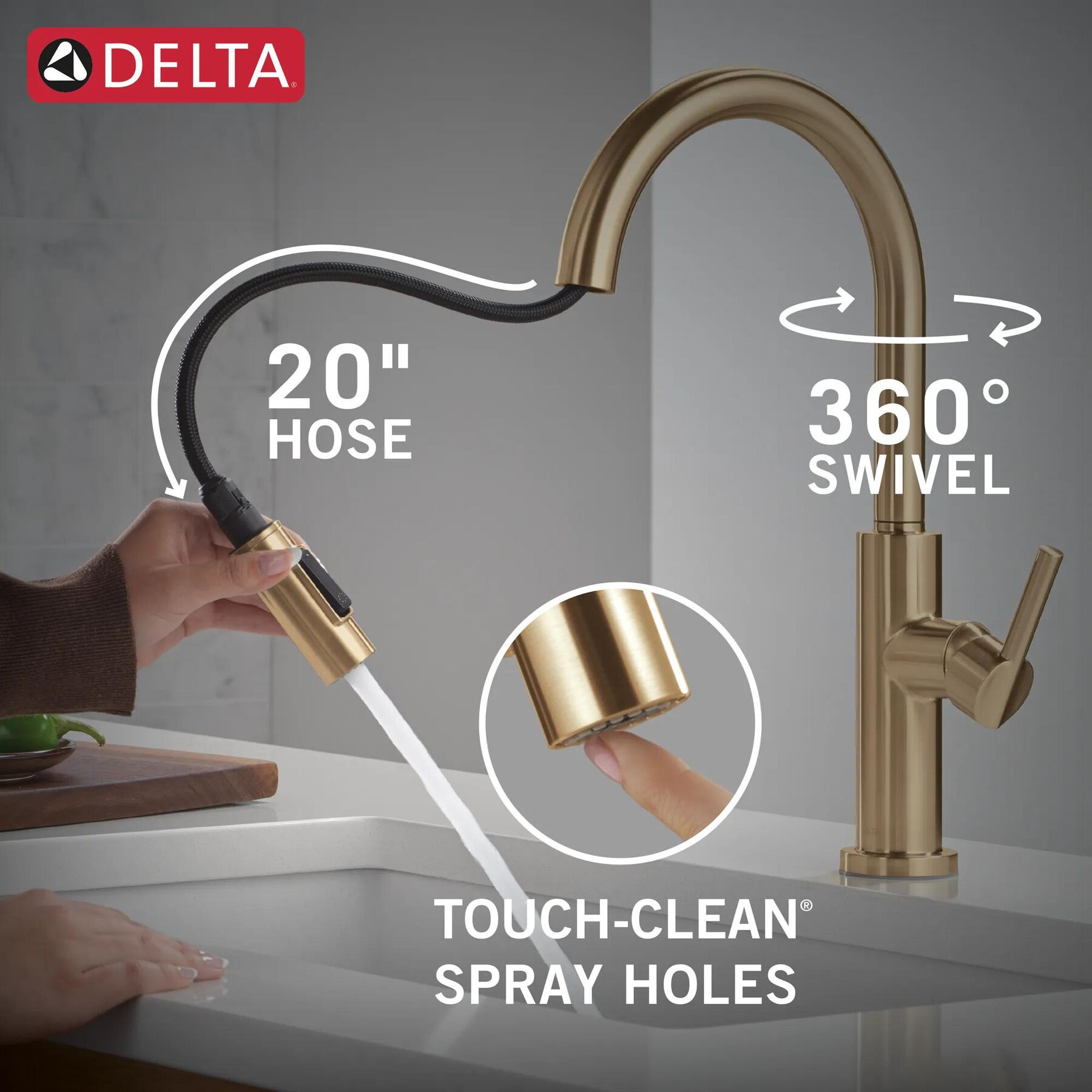 Single Handle Pull-Down Kitchen Faucet