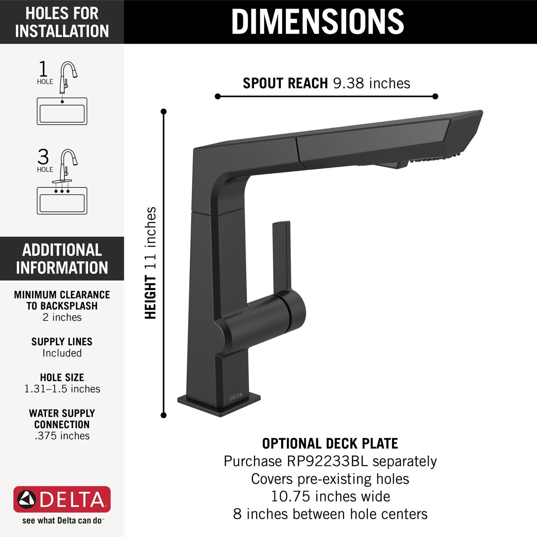 Single Handle Pull-Out Kitchen Faucet (Recertified)
