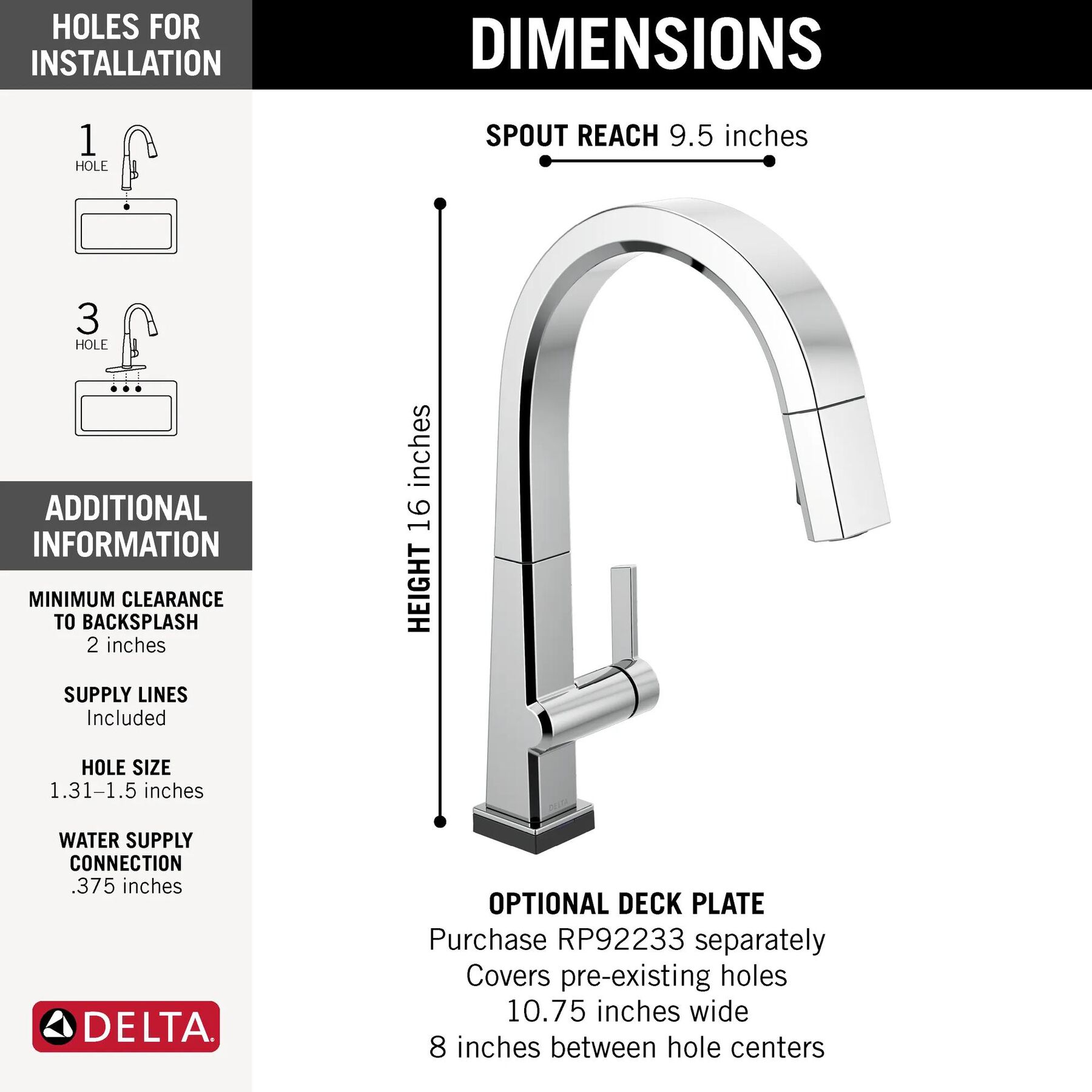 Touch<sub>2</sub>O&reg;  Pull-Down Kitchen Faucet (Recertified)