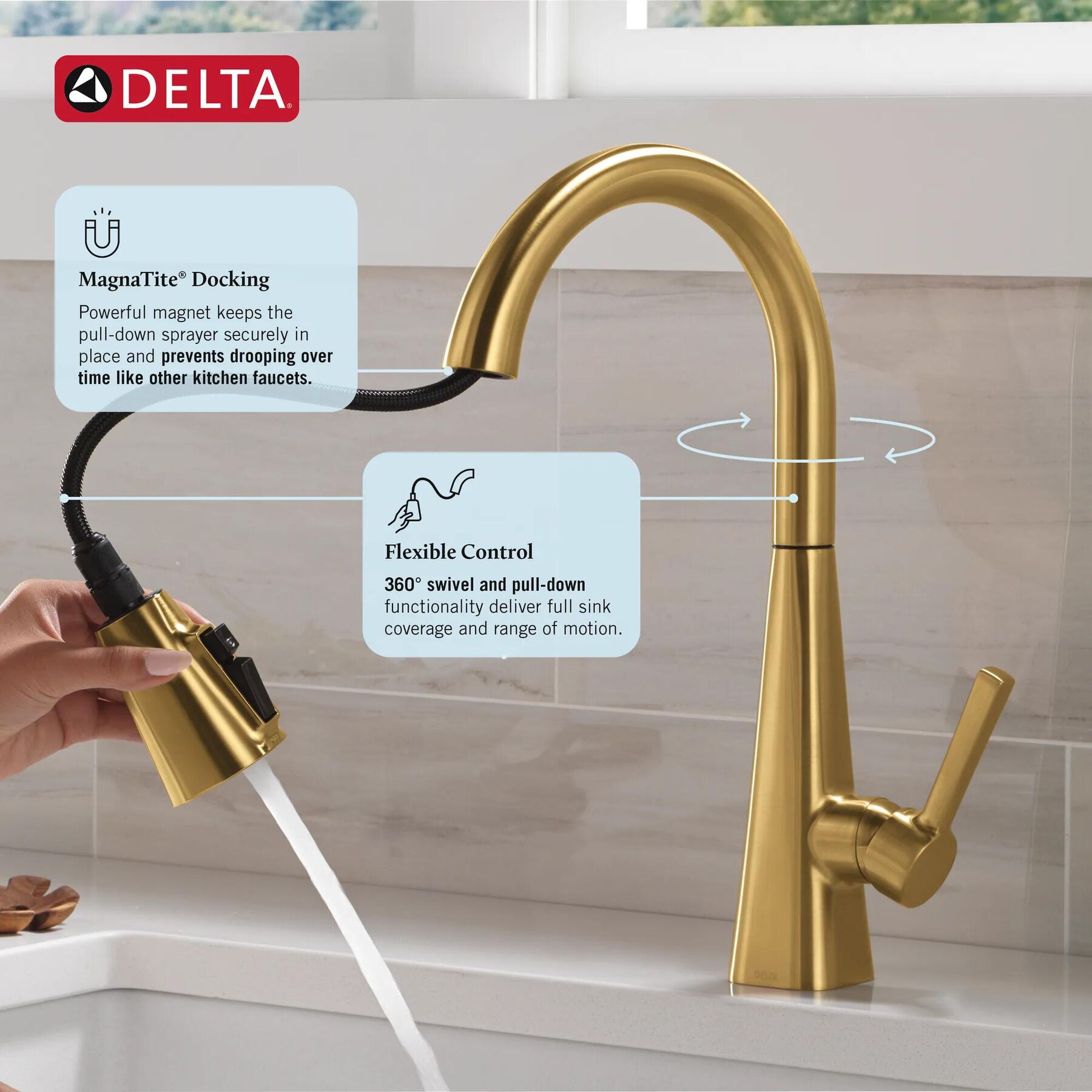 Single-Handle Pull-Down Kitchen Faucet