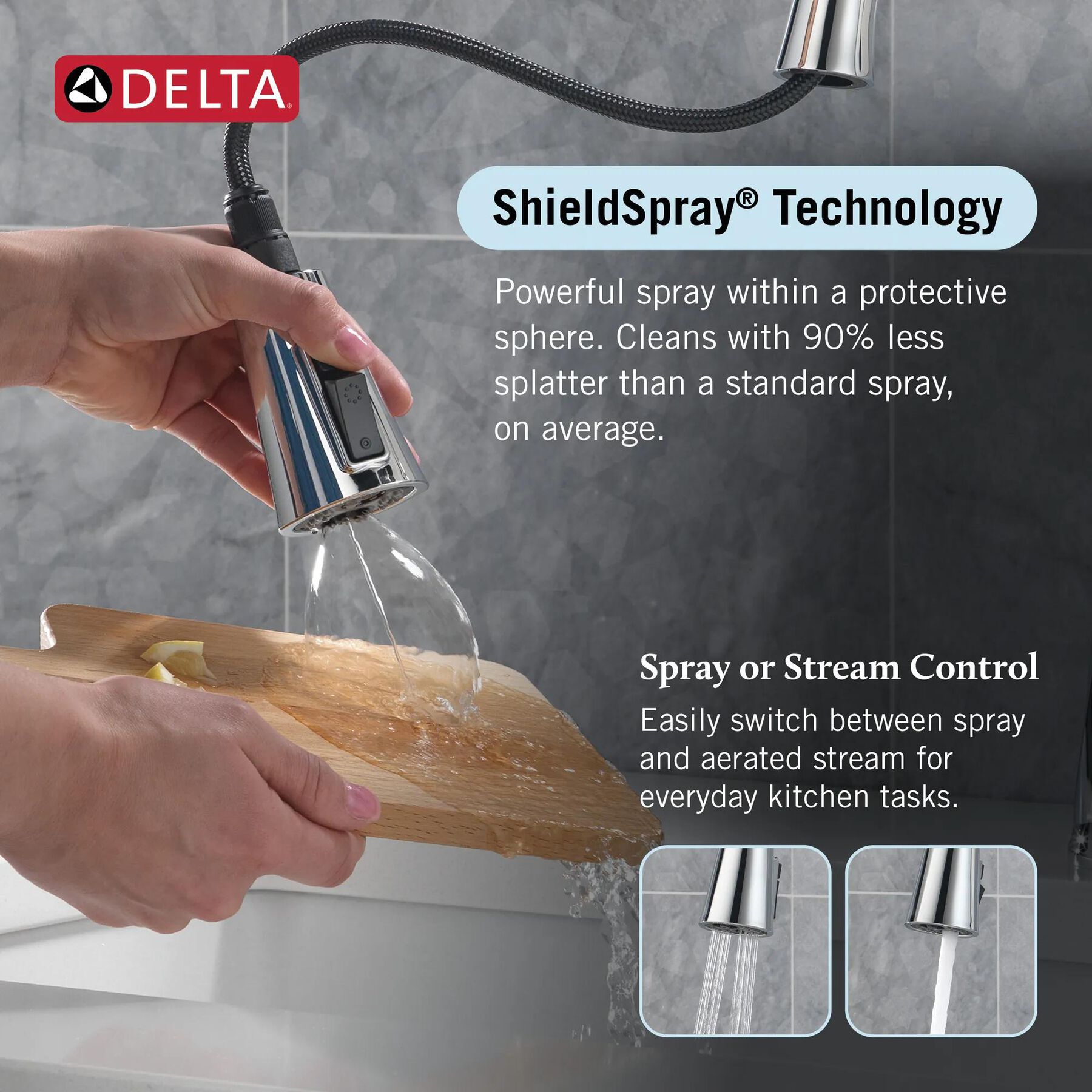 Single Handle Pull-Down Kitchen Faucet with Soap Dispenser and ShieldSpray&reg; Technology