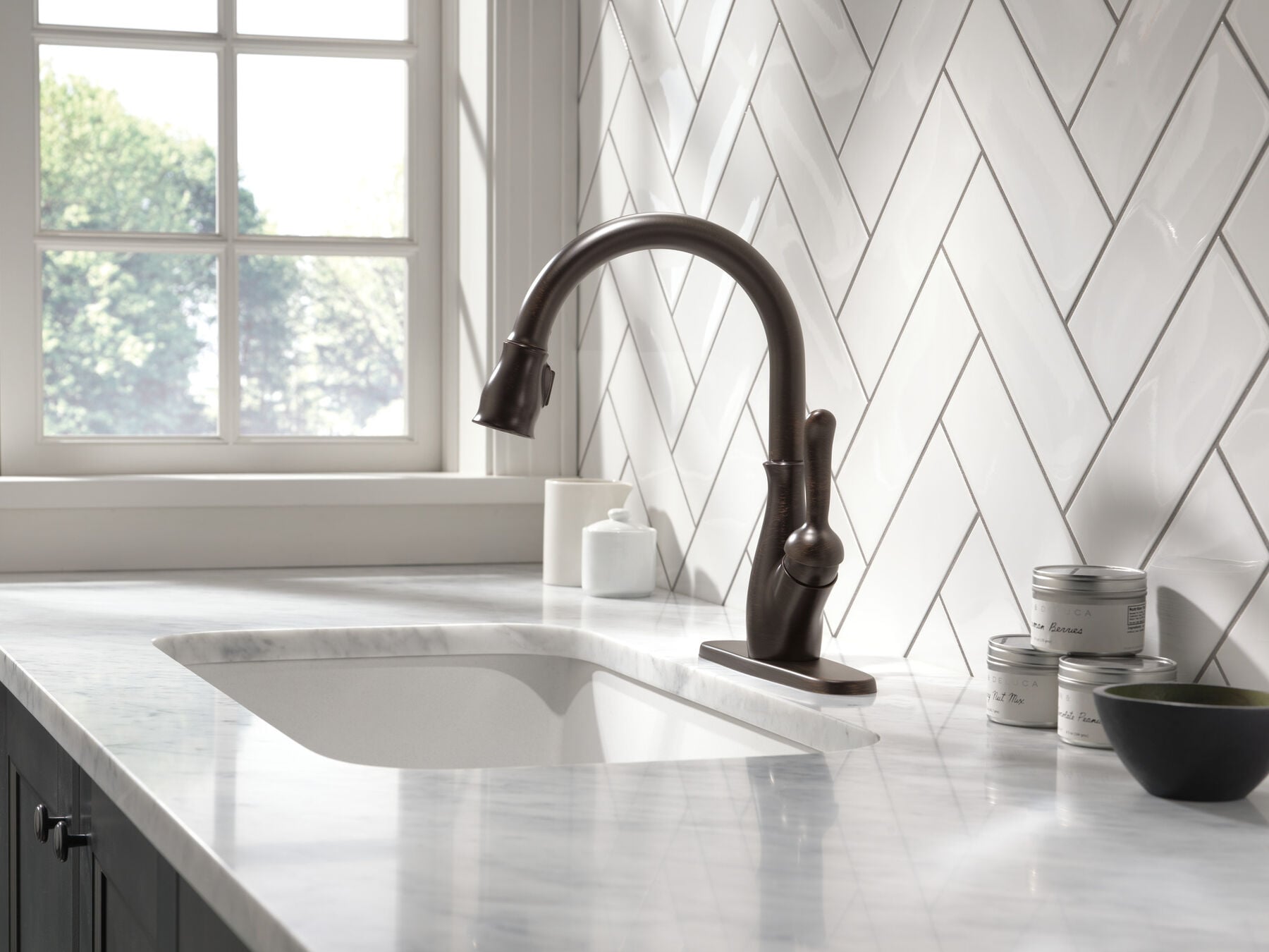 Single Handle Pull-Down Kitchen Faucet with ShieldSpray&reg; Technology
