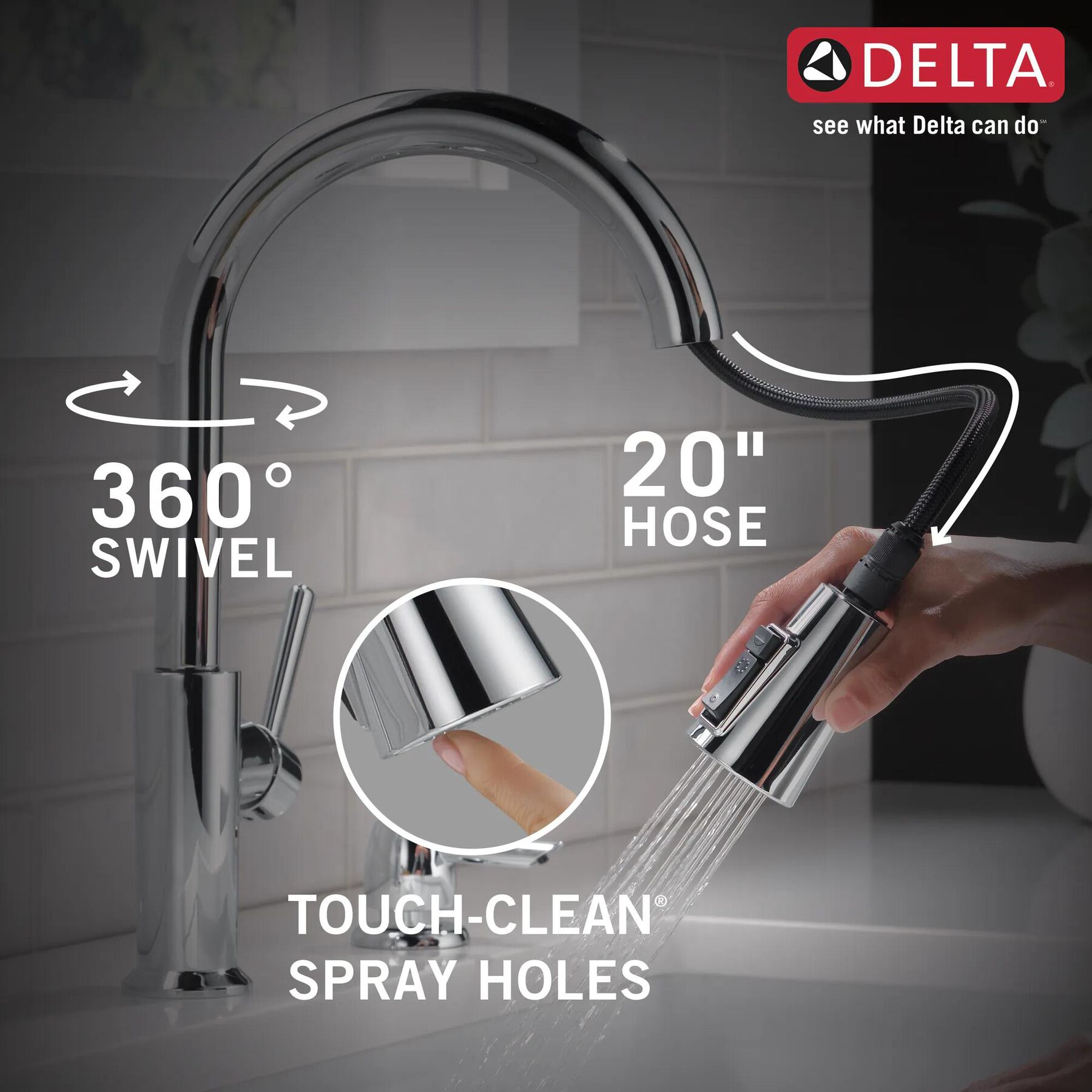 Single Handle Pull-Down Kitchen Faucet with Soap Dispenser and ShieldSpray Technology