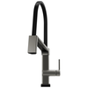 Single Handle Exposed Hose Kitchen Faucet with Touch<sub>2</sub>O Technology
