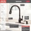 Single Handle Pull-Down Kitchen Faucet with Soap Dispenser