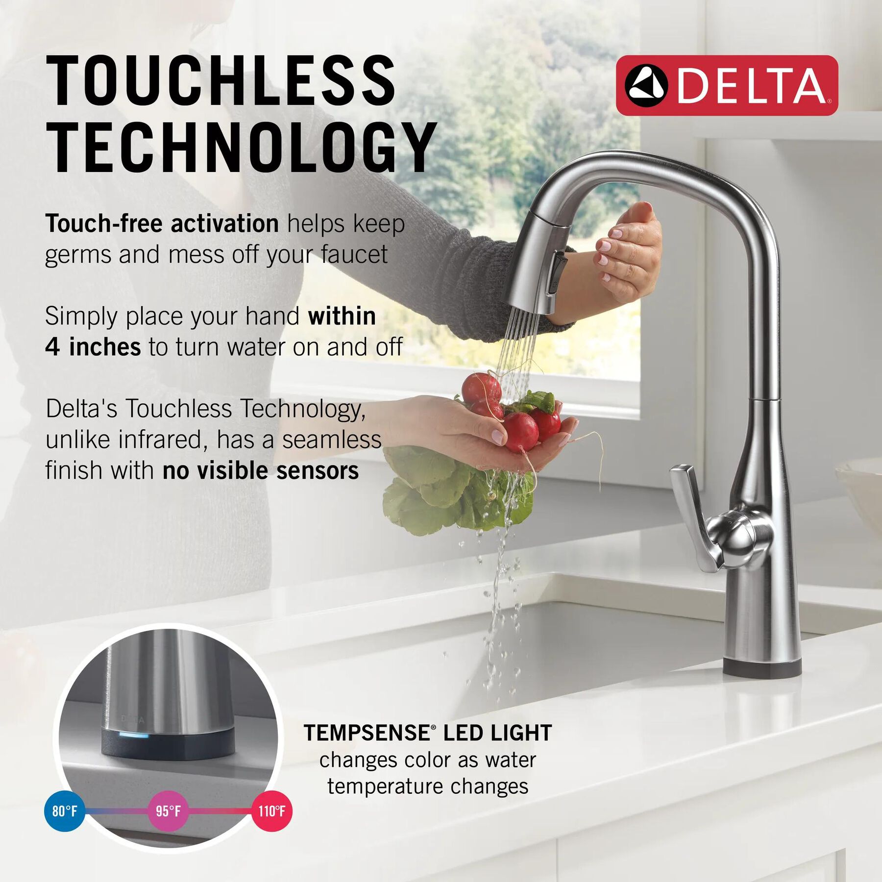 VoiceIQ&reg; Single Handle Pull-Down Faucet with Touch<sub>2</sub>O&reg; Technology
