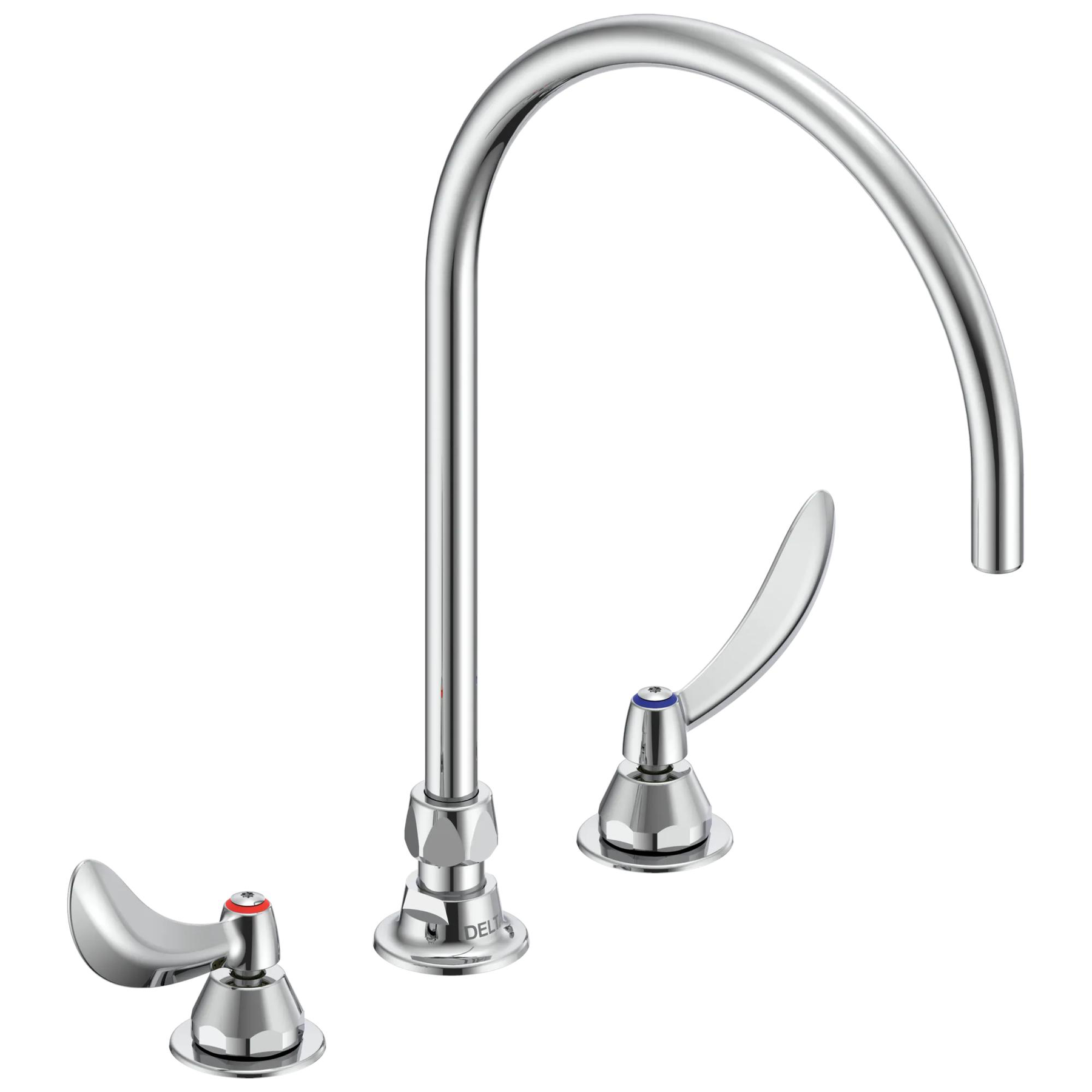 Two Handle 8 In Below Deck-Mount Faucet