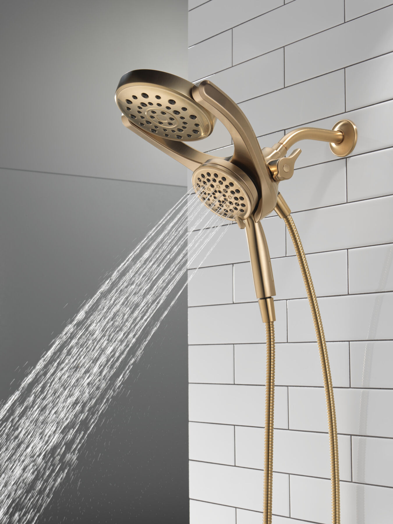 HydroRain&reg; 4-Setting Two-in-One Shower Head