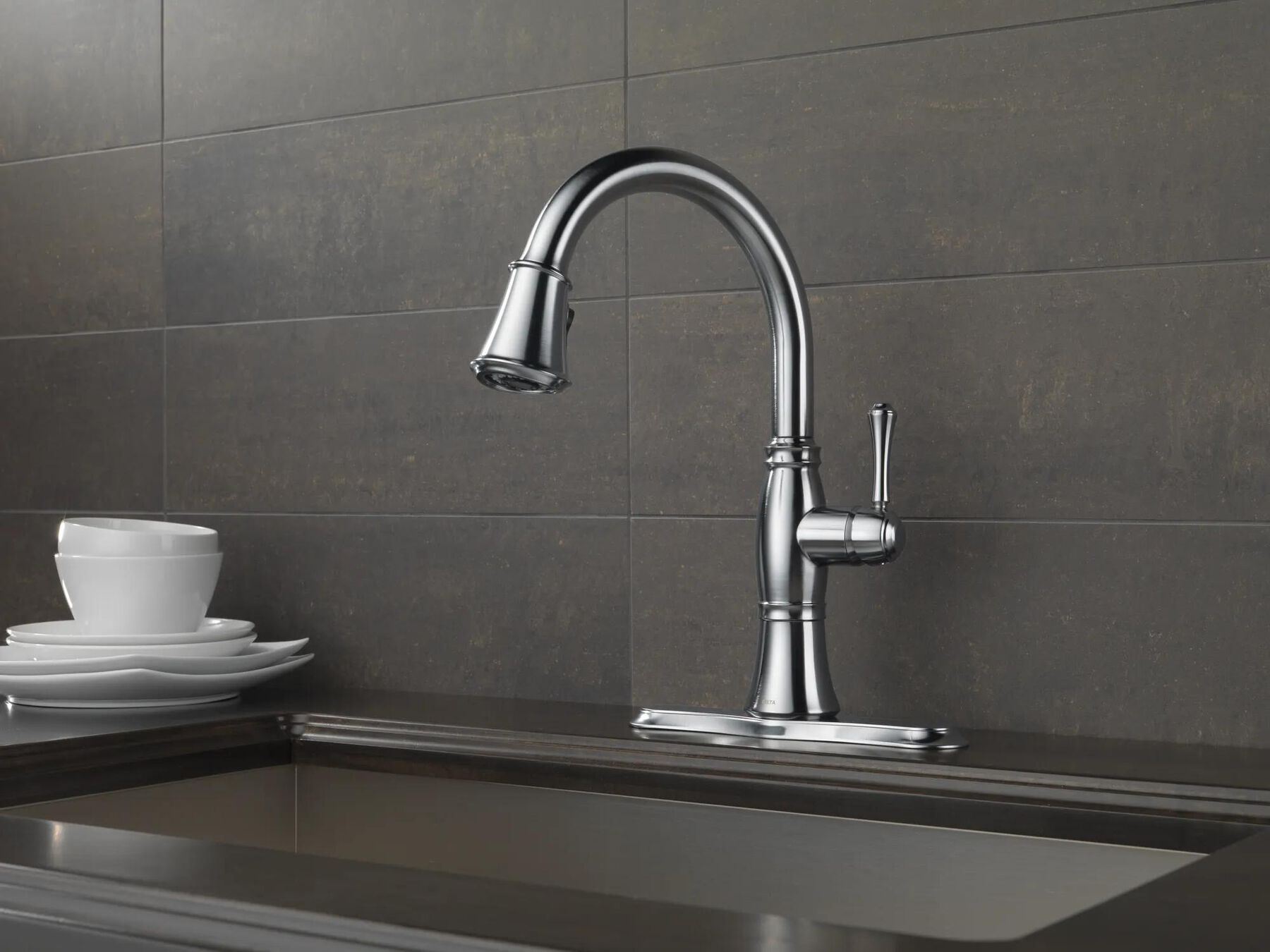 Single Handle Pull-Down Kitchen Faucet with ShieldSpray&reg; Technology