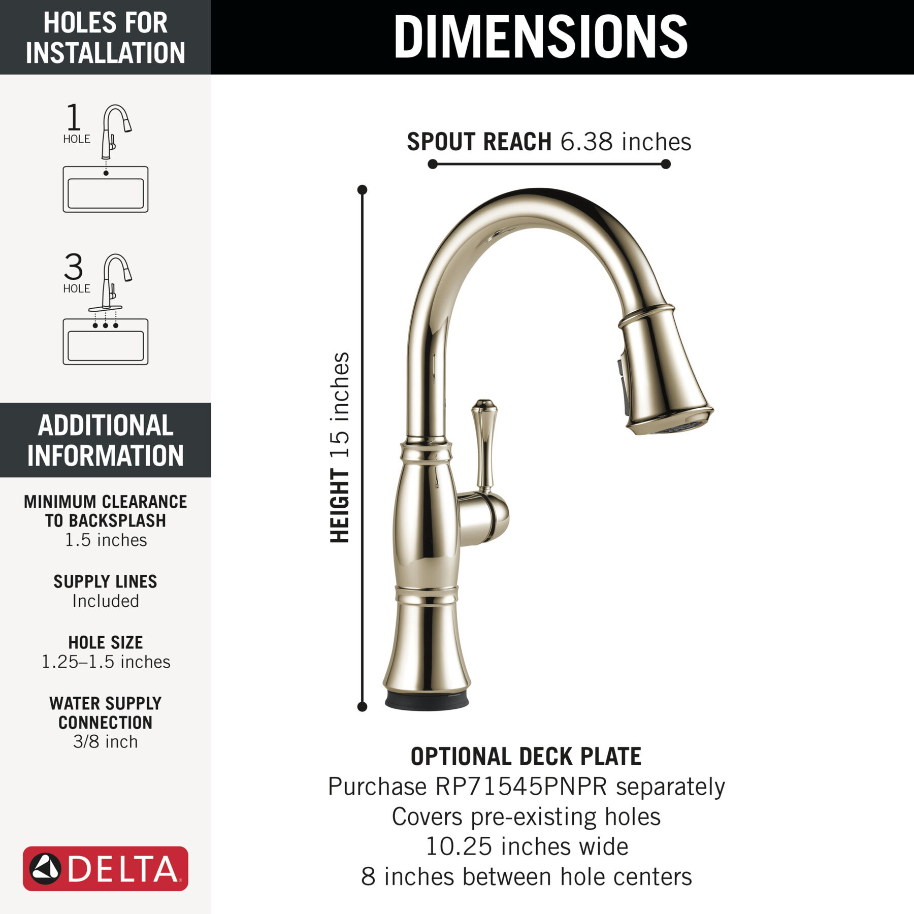 Touch<sub>2</sub>O&reg; Technology Kitchen Faucet with Touchless Technology