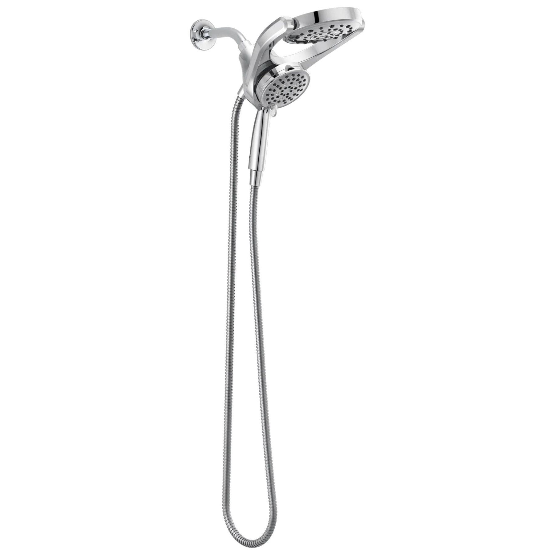 HydroRain&reg; 4-Setting Two-in-One Shower Head (Recertified)