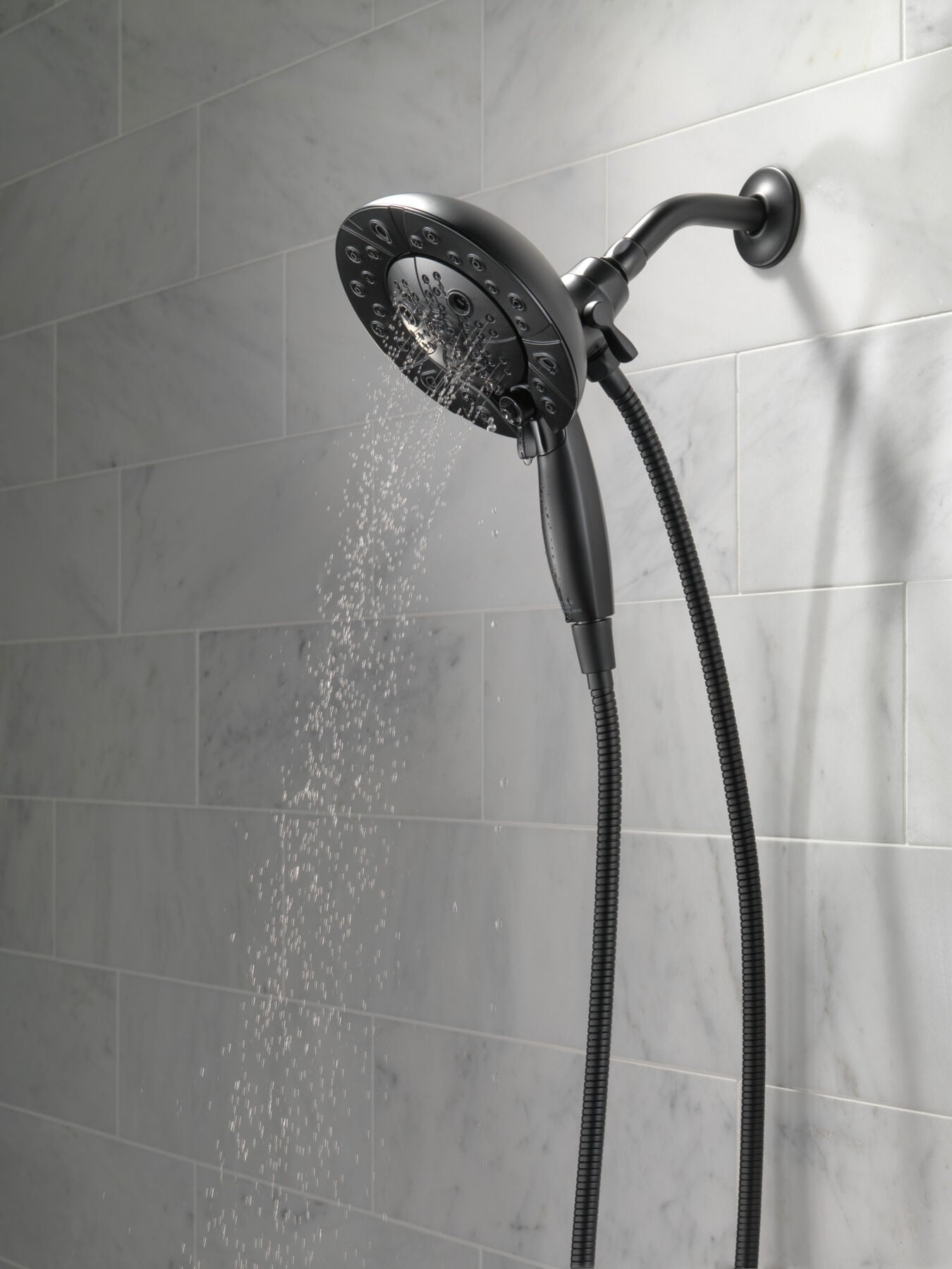 H<sub>2</sub>Okinetic&reg; In2ition&reg; 5-Setting Two-in-One Shower