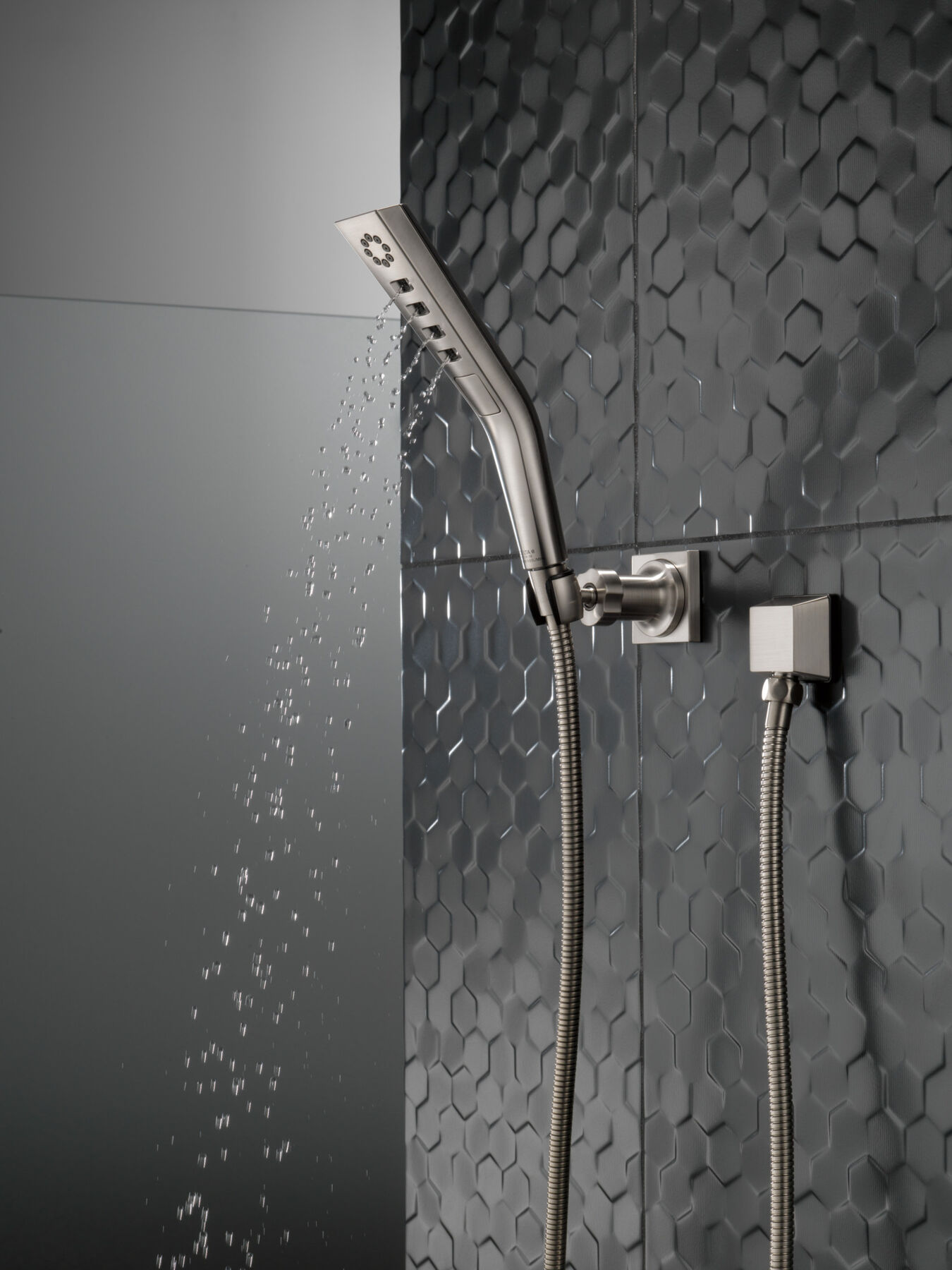 H<sub>2</sub>Okinetic&reg; 3-Setting Wall Mount Hand Shower