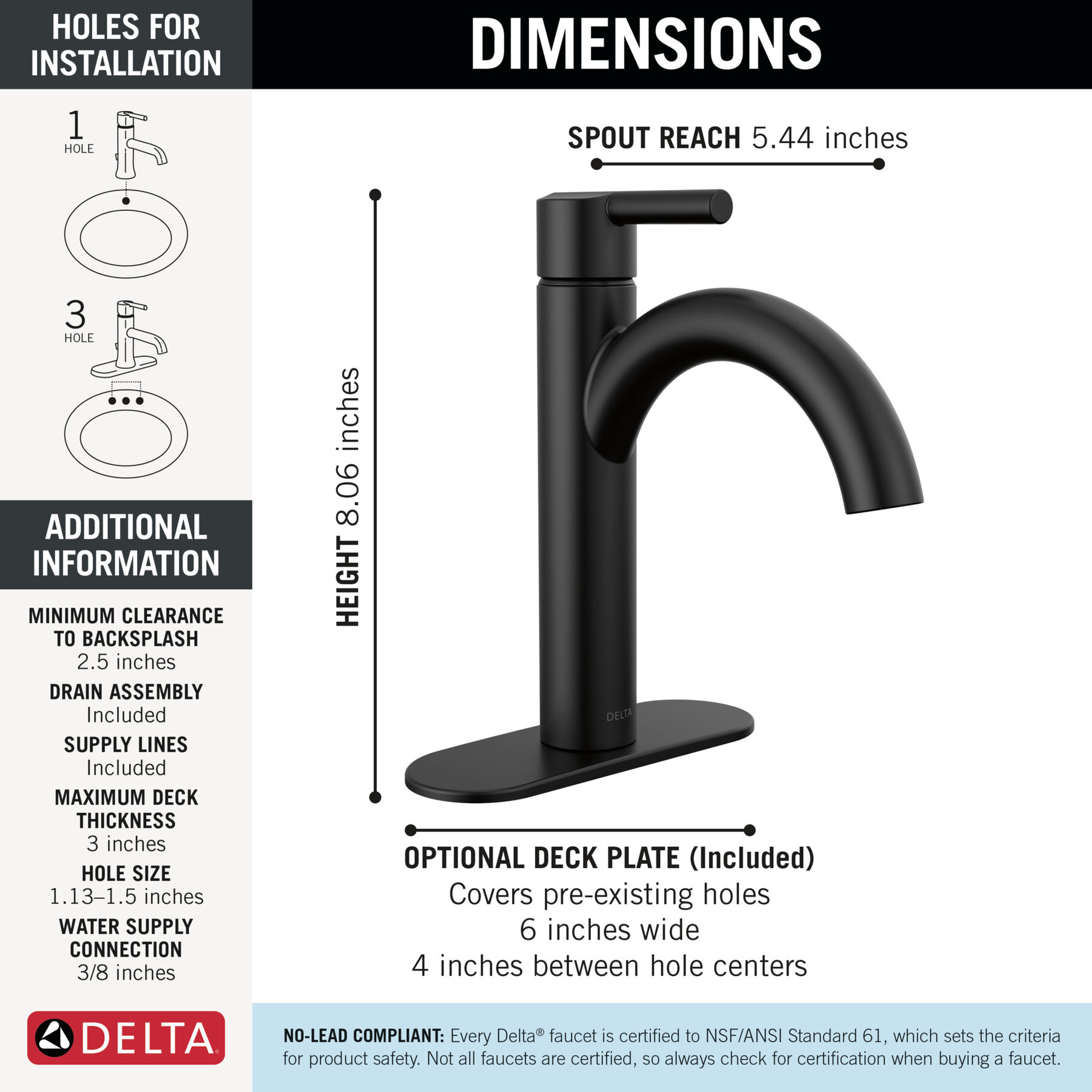 Single Handle Bathroom Faucet