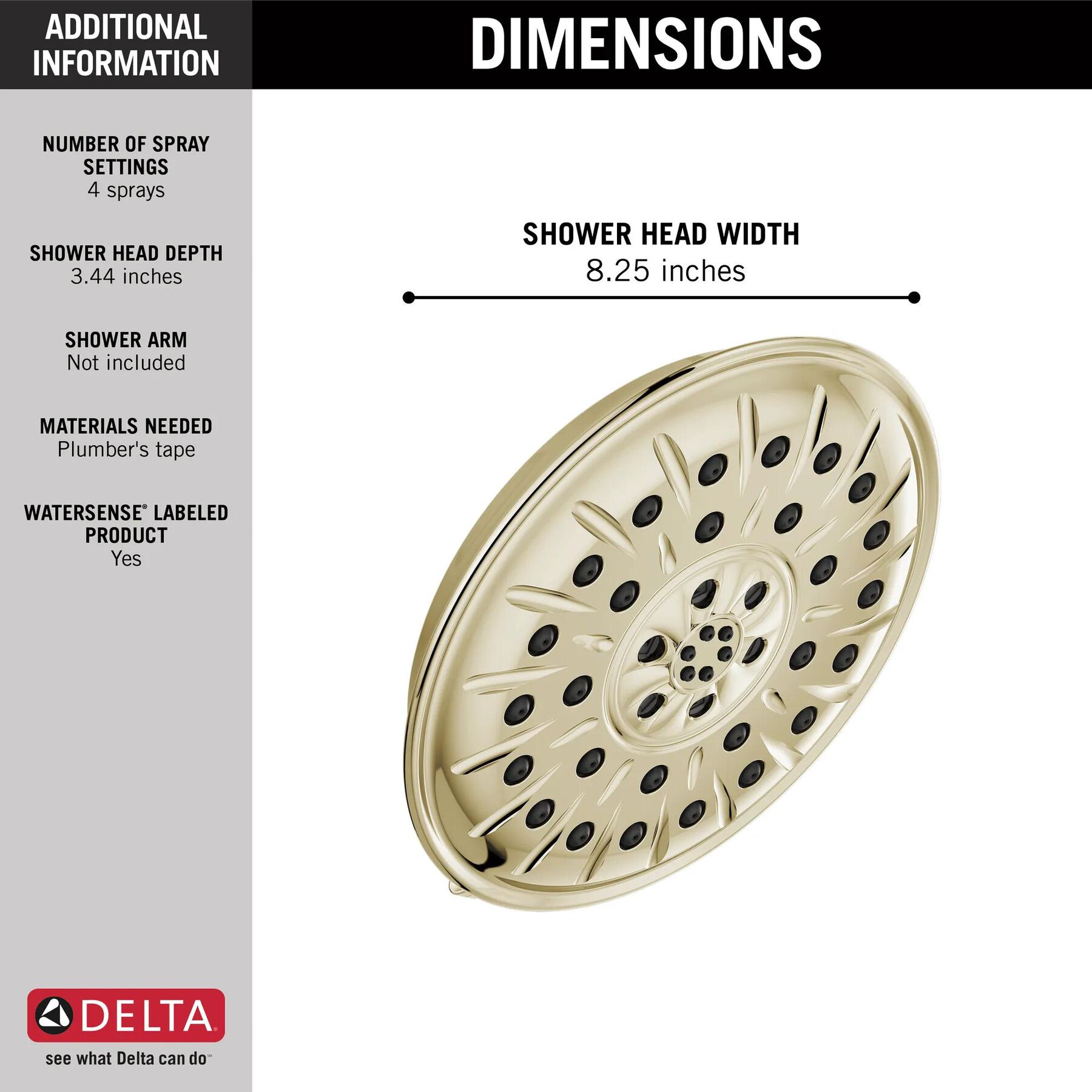 UltraSoak&trade; 4-Setting Shower Head