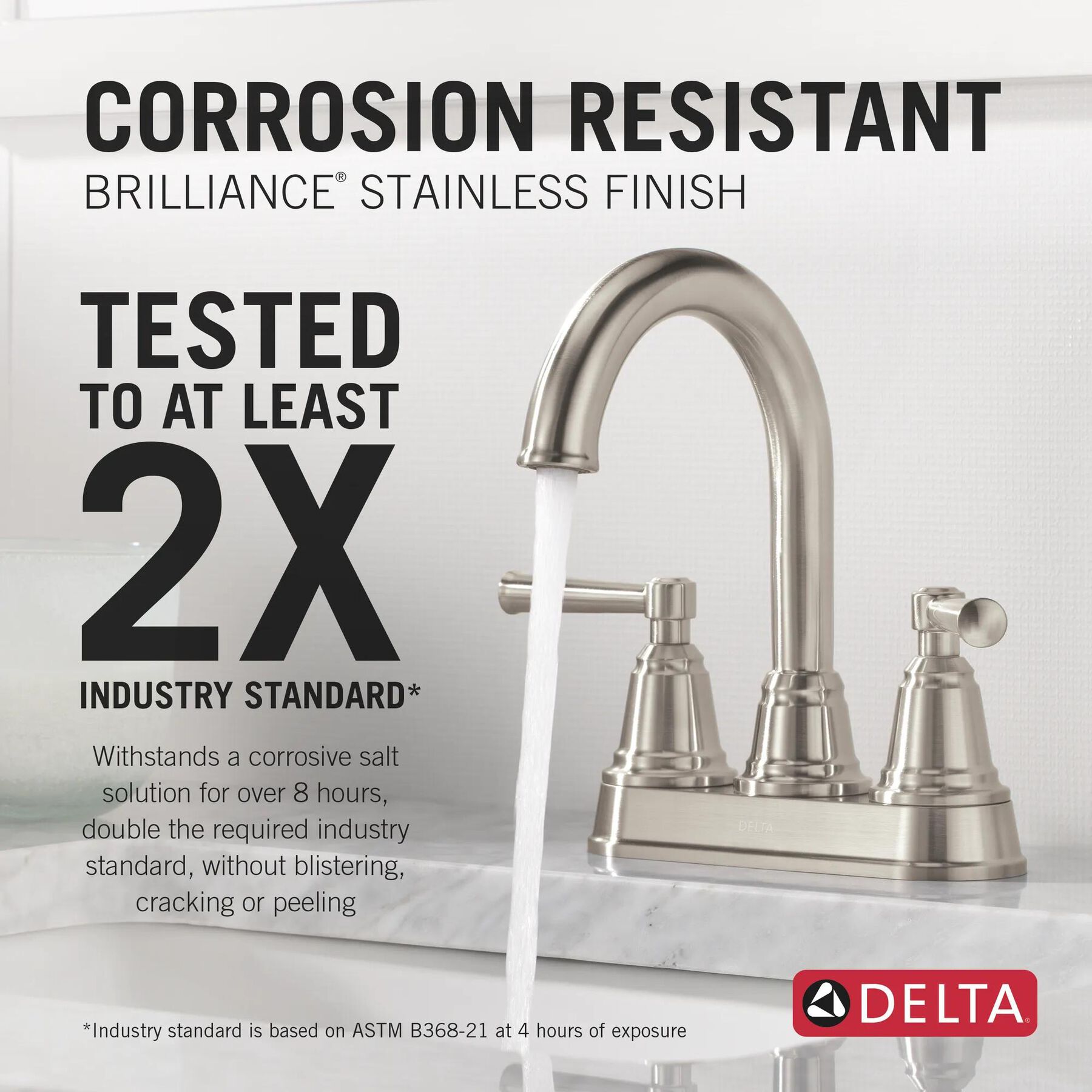 Centerset Lavatory Faucet with 14 Series Tub Shower Trim and Rough Bundle