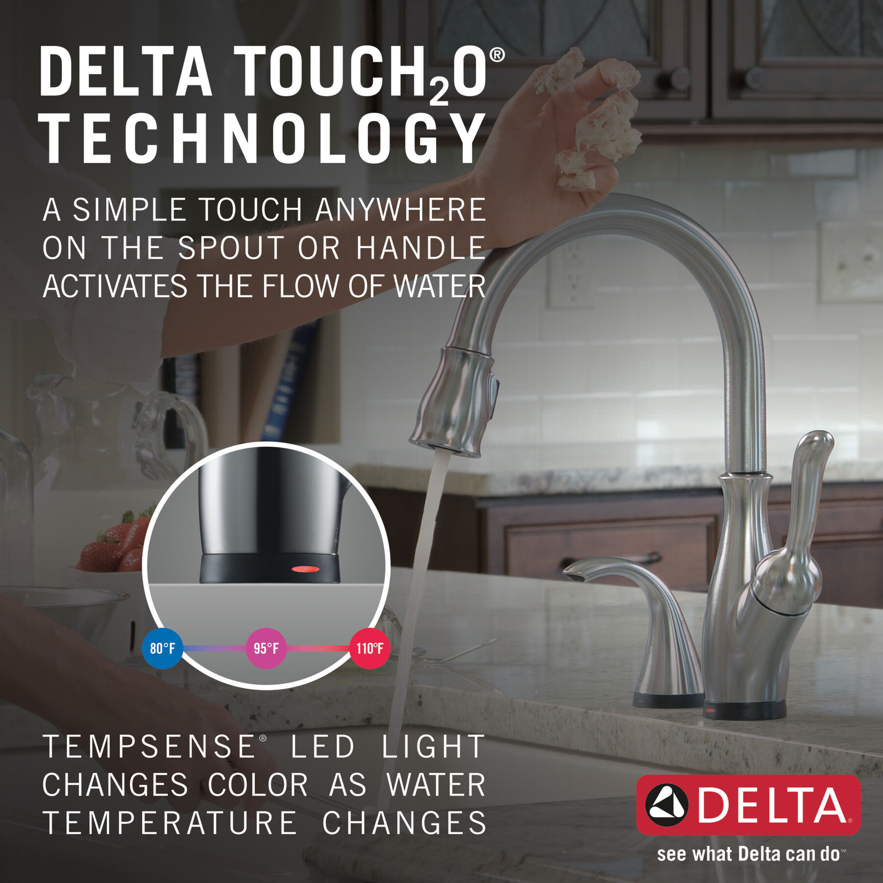 Touch<sub>2</sub>O&reg;  Pull-Down Kitchen Faucet (Recertified)