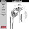 HydroRain&reg; 4-Setting Two-in-One Shower Head (Recertified)