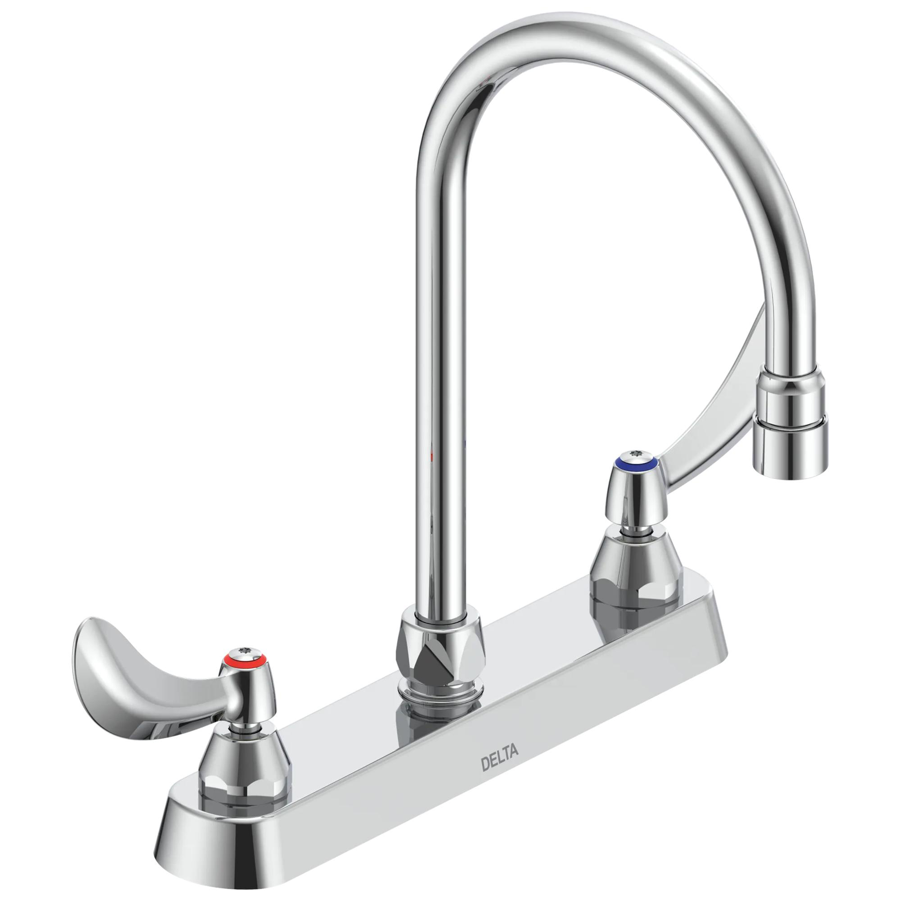 Two Handle 8 In Cast Deck-Mount Faucet