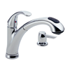 Single Handle Pull-Out Kitchen Faucet with Soap Dispenser