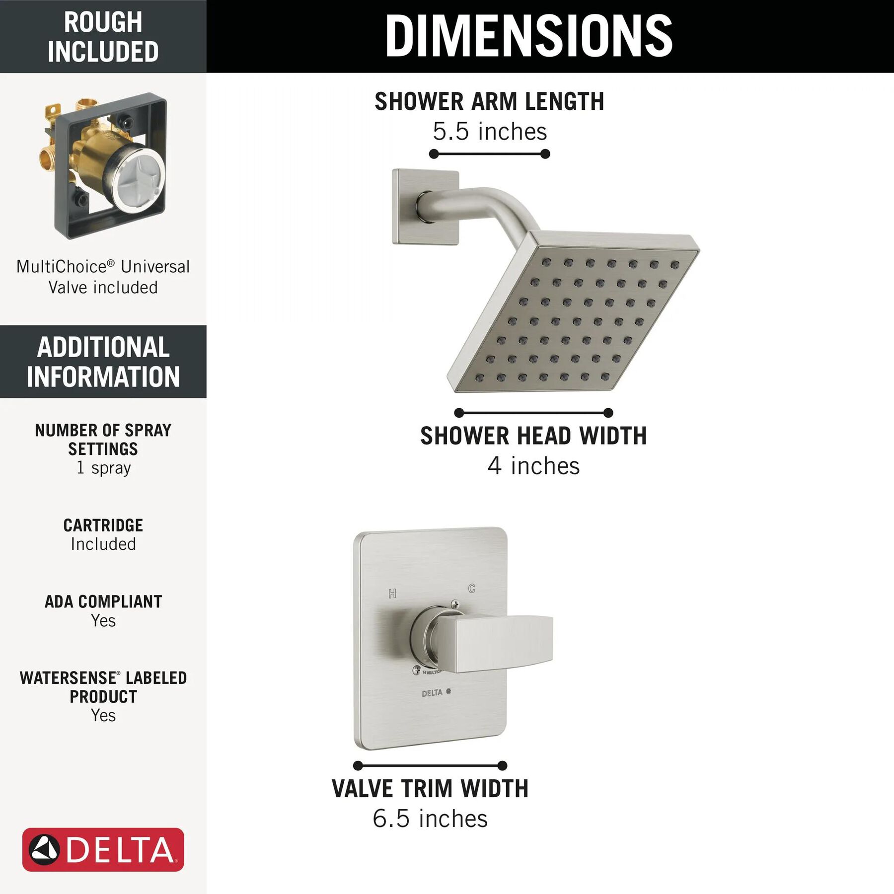 Shower Trim with Rough Bundle - 14 Series