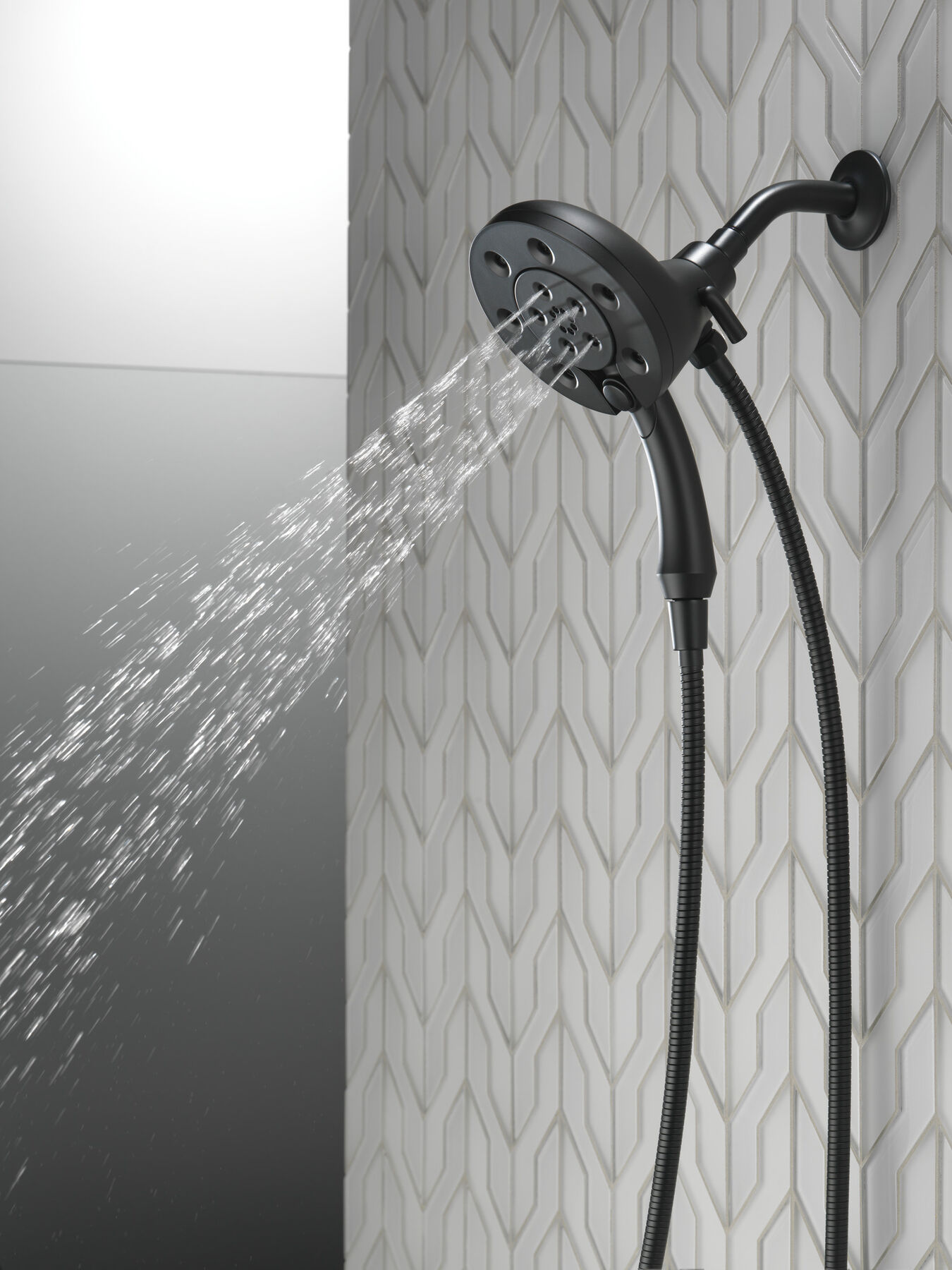 H<sub>2</sub>Okinetic&reg; In2ition&reg; 4-Setting Two-in-One Shower
