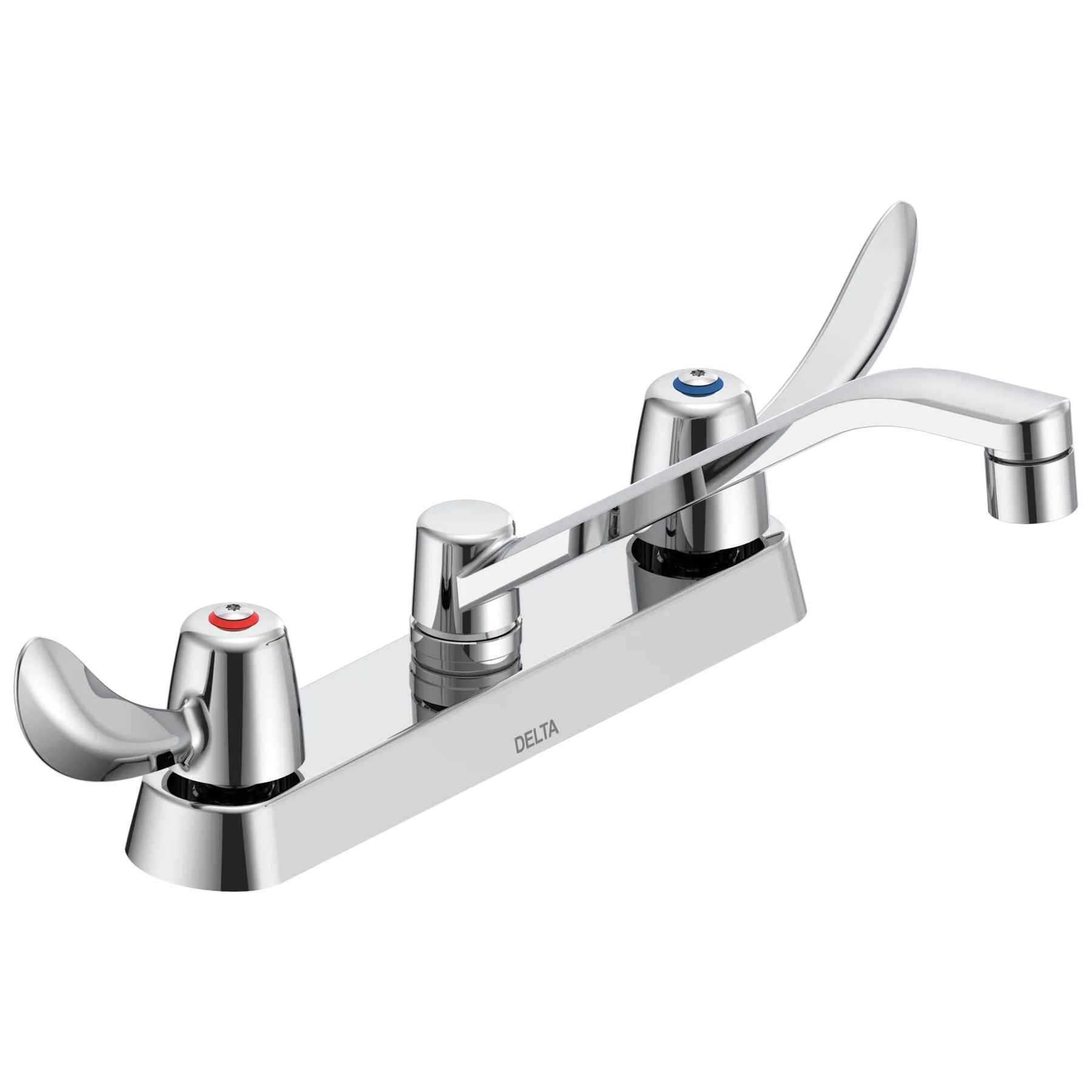 Two Handle 8 In Cast Deck-Mount Faucet