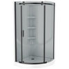 38x38 Corner Shower Bundle with Door - Classic Round with Direct-to-Stud Wall Set