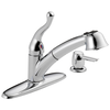 Single Handle Pull-Out Kitchen Faucet with Soap Dispenser