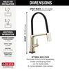 Single Handle Exposed Hose Kitchen Faucet with Touch<sub>2</sub>O Technology
