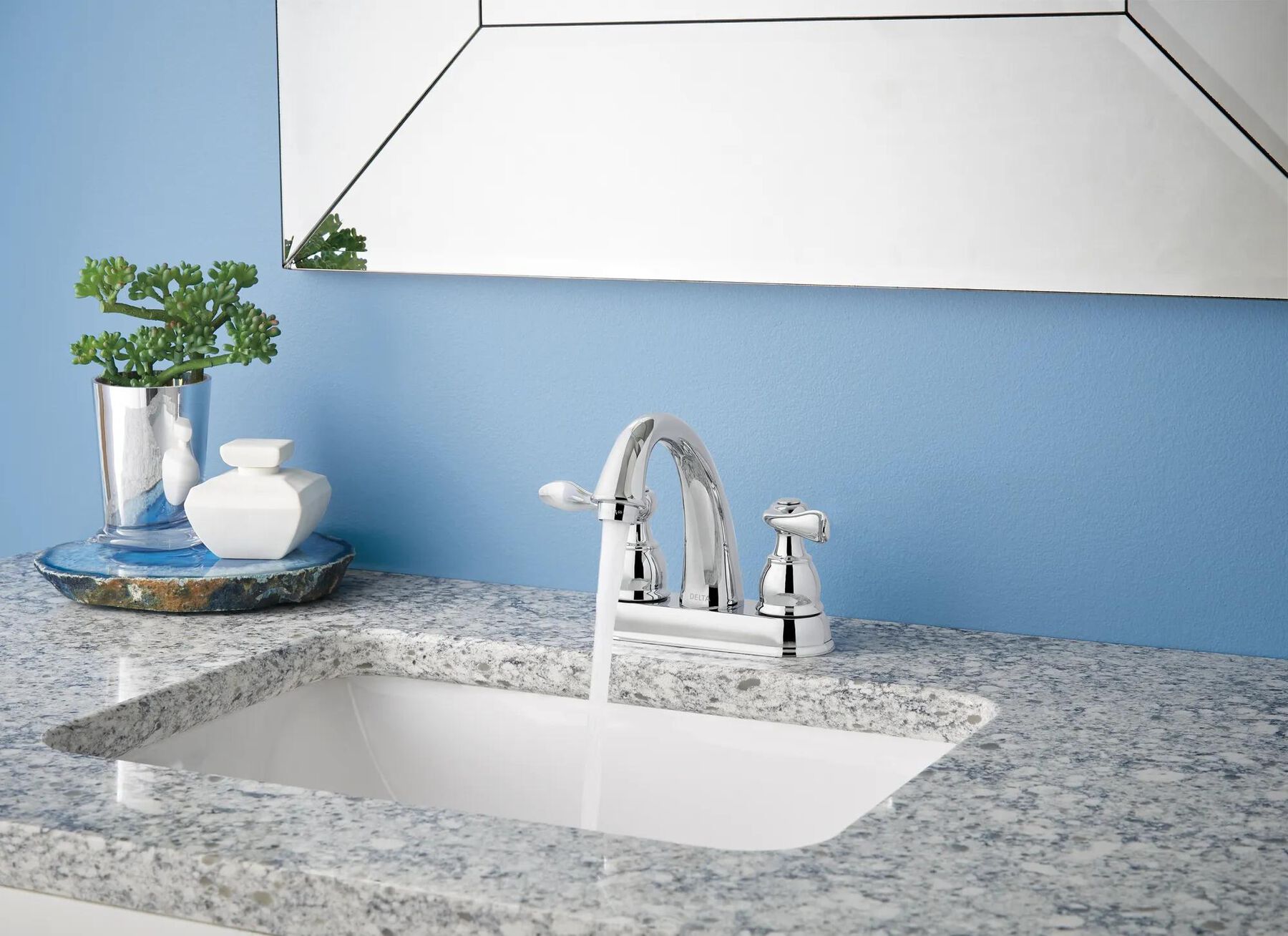 Two Handle Centerset Bathroom Faucet (Recertified)