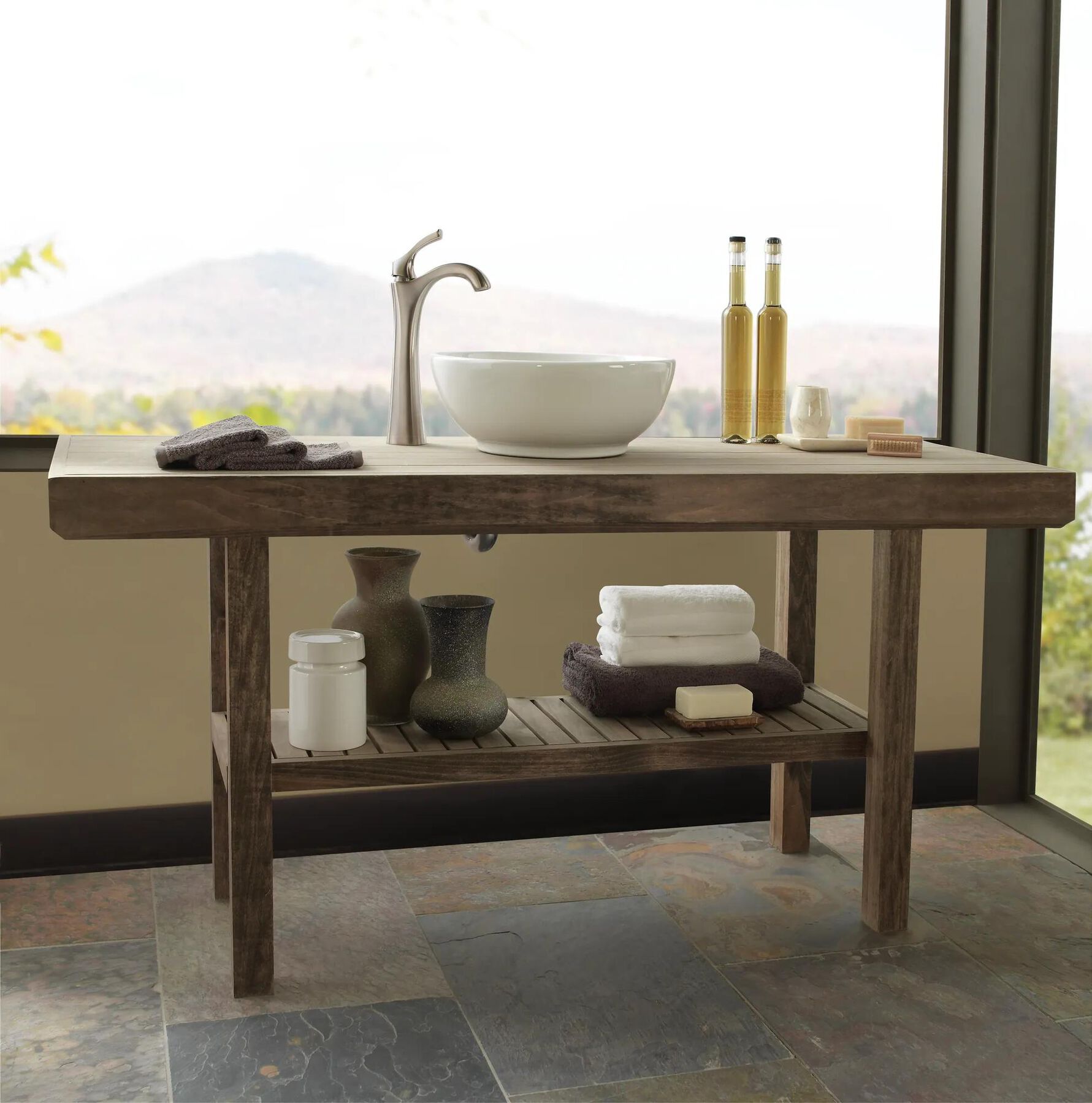 Single Handle Vessel Bathroom Faucet