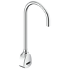 Battery Operated Electronic Wallmount Faucet with Gooseneck Spout
