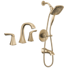 Widespread Lavatory Faucet with 14 Series Tub Shower Trim Bundle