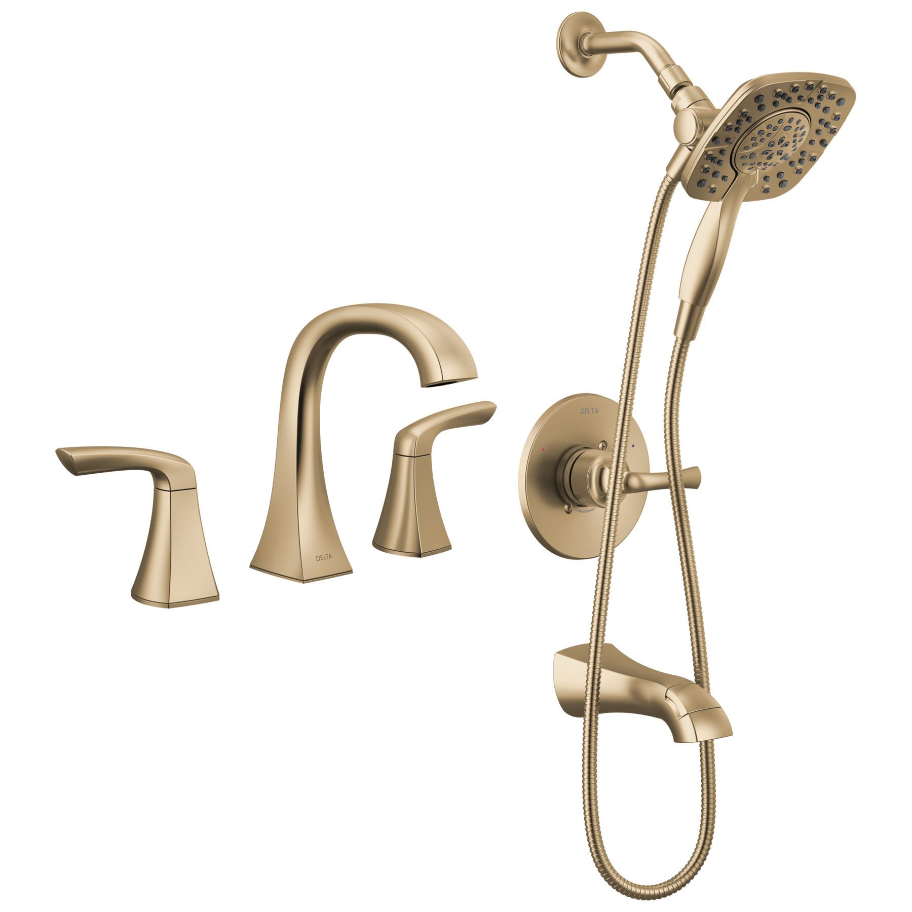 Widespread Lavatory Faucet with 14 Series Tub Shower Trim Bundle