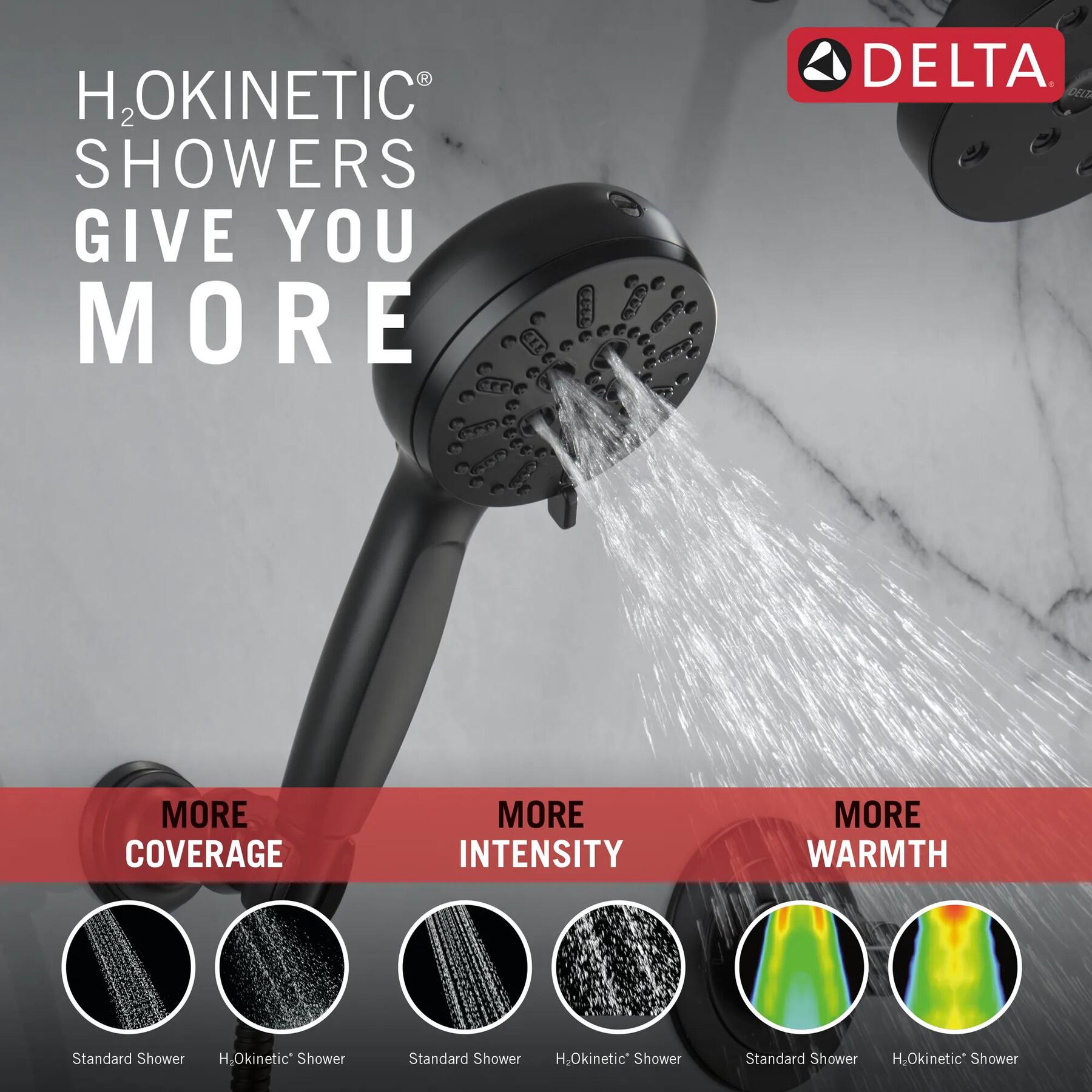 7-Setting Wall Mount Hand Shower with Cleaning Spray