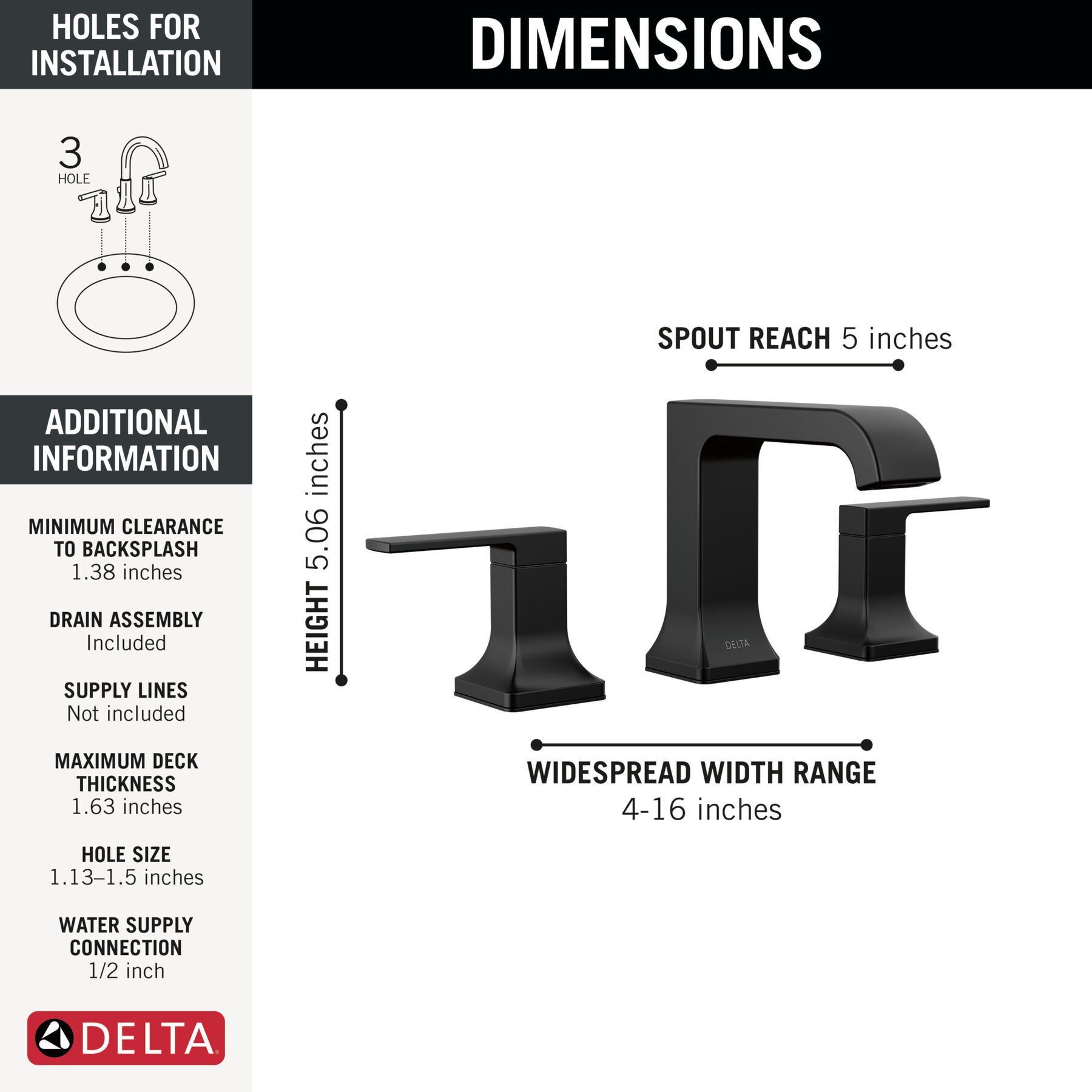 Two Handle Widespread Bathroom Faucet (Recertified)