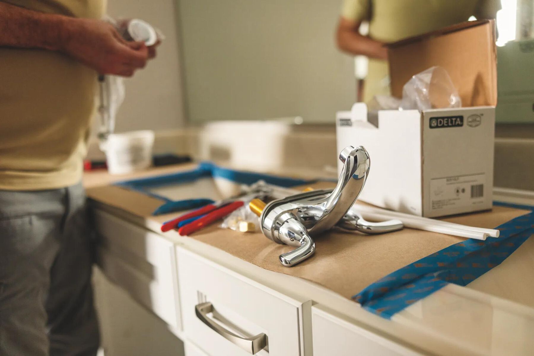 Two Handle Centerset Bathroom Faucet