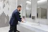 ADA Lever Metering Faucet with Mixing Tee