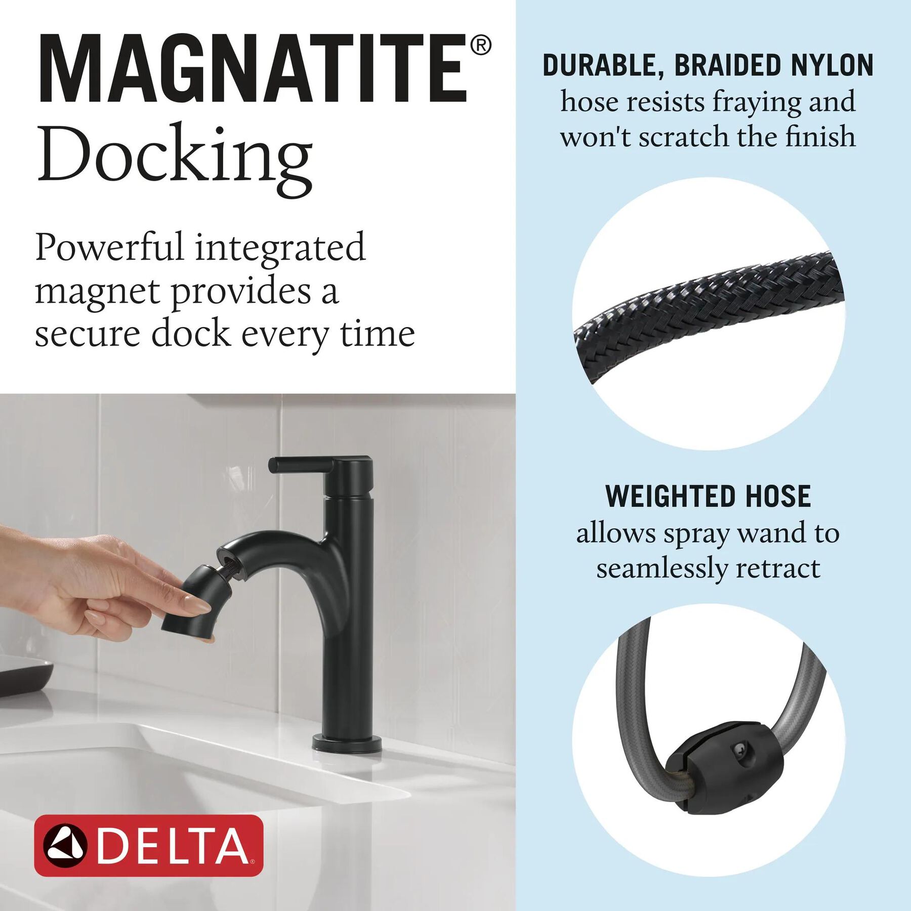 Single Handle Pull-Down Bathroom Faucet (Recertified)