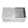 30&rdquo; Granite Composite Workstation Kitchen Sink Undermount Single Bowl with WorkFlow&trade; Ledge and Accessories in White