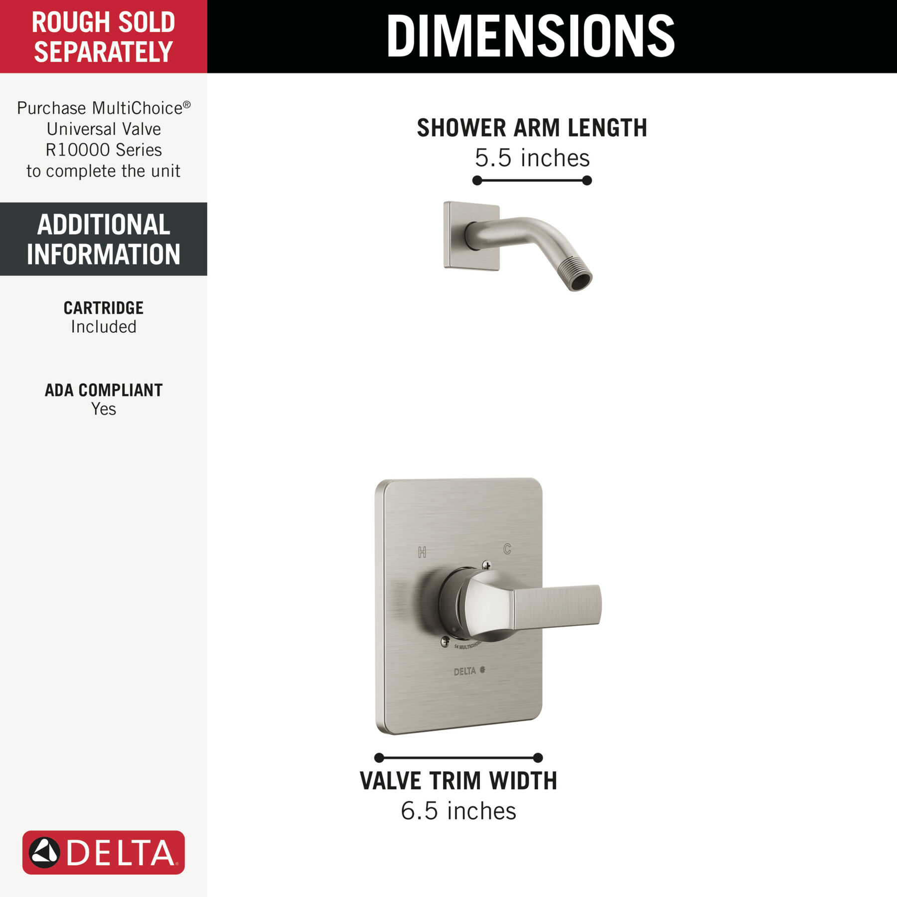 Monitor 14 Series Shower Trim - Less Head