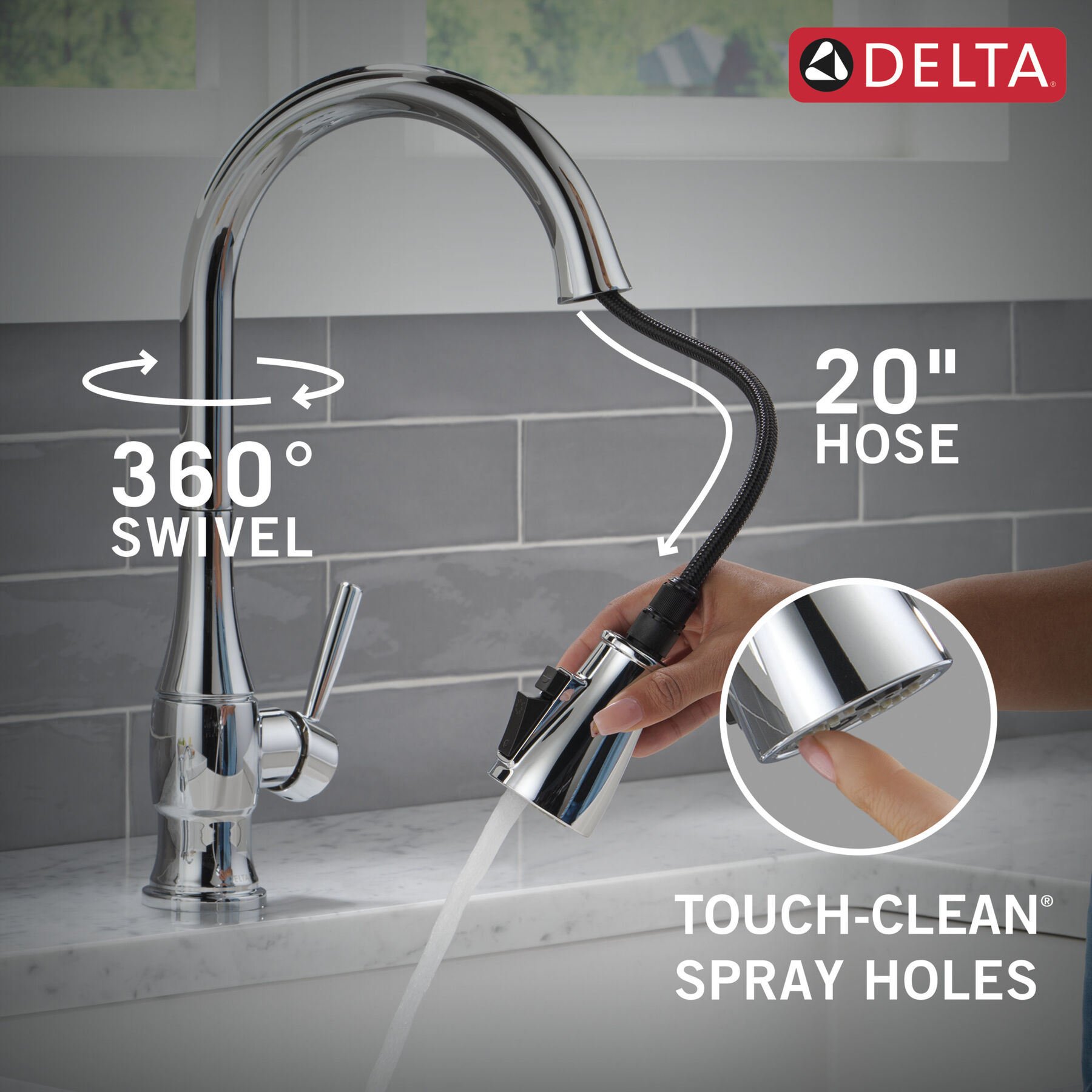 Pull-Down Kitchen Faucet w/Soap (Recertified)