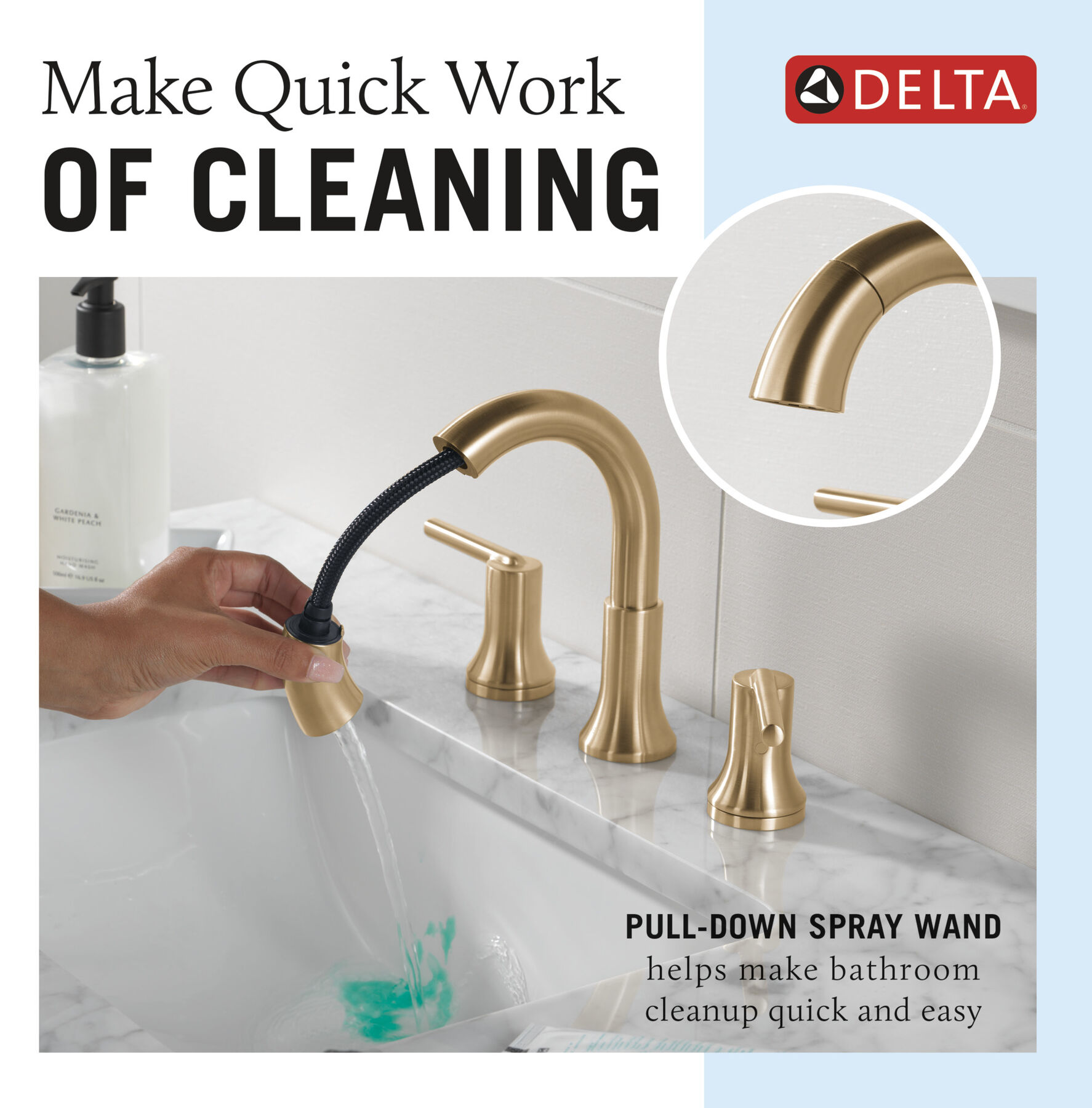 Two Handle Widespread Pull Down Bathroom (Recertified)