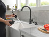Single Handle Pull-Down Kitchen Faucet with Soap Dispenser and ShieldSpray Technology