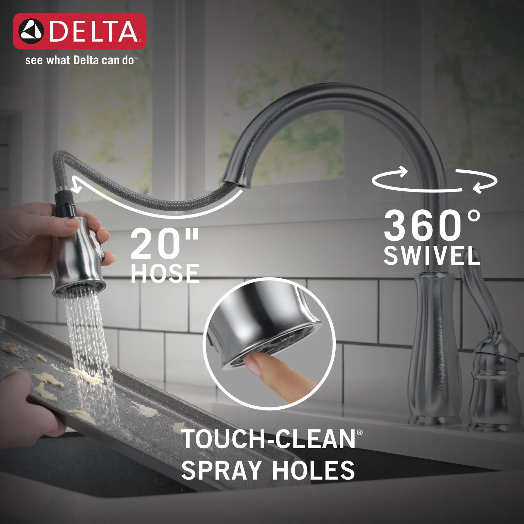 Single Handle Pull-Down Kitchen Faucet