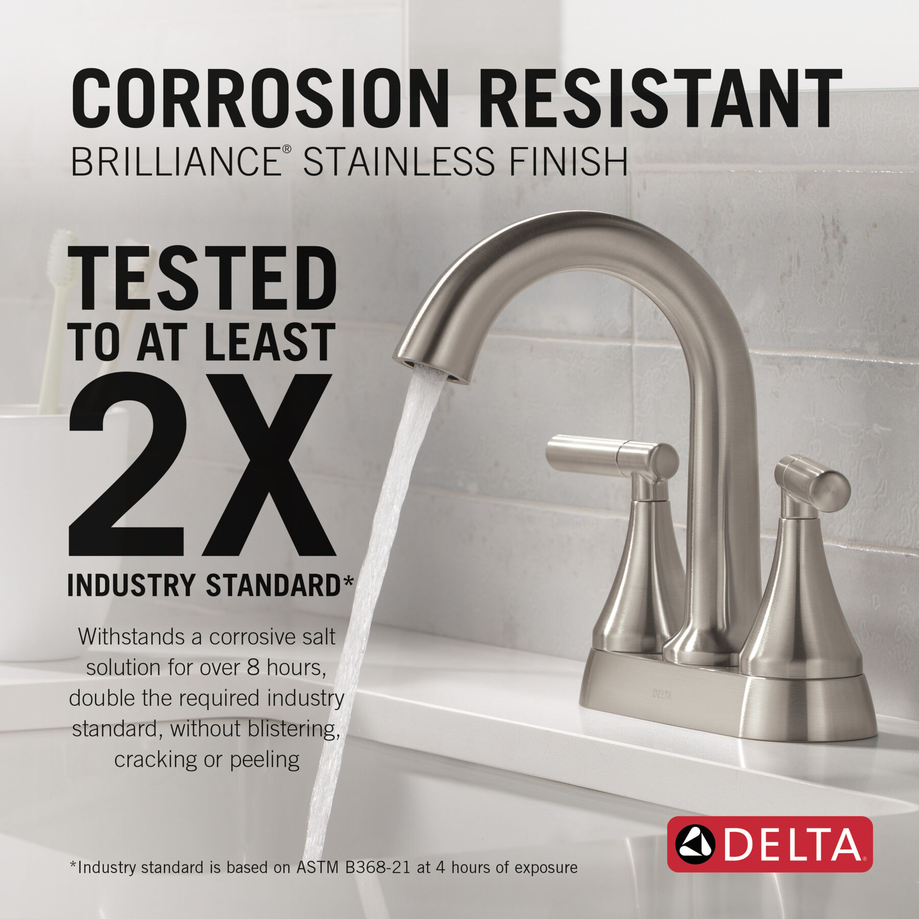 Two Handle Centerset Bathroom Faucet
