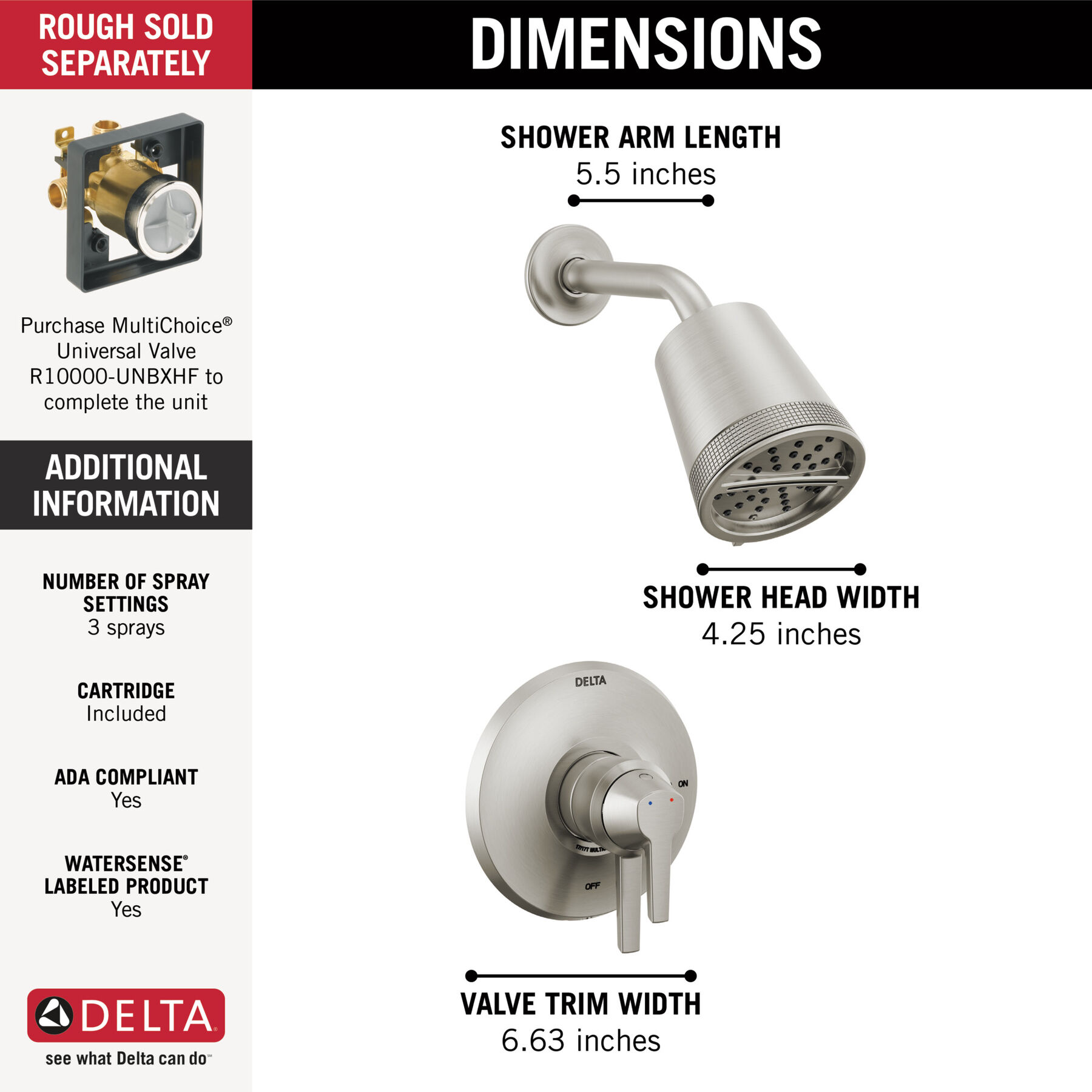17 Series Shower Trim with Cylinder SH