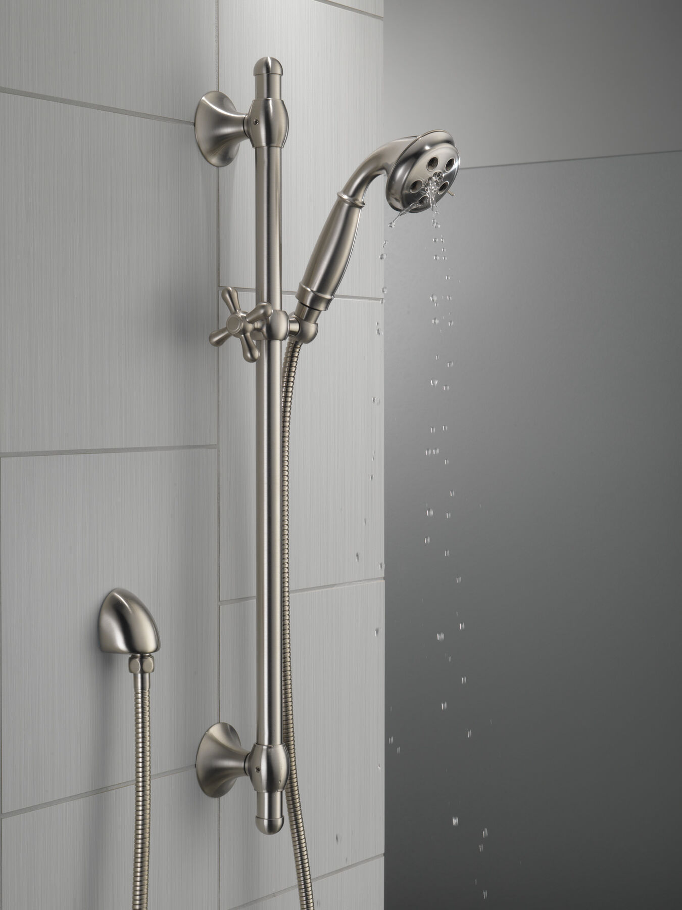 H<sub>2</sub>Okinetic&reg; 3-Setting Slide Bar Hand Shower