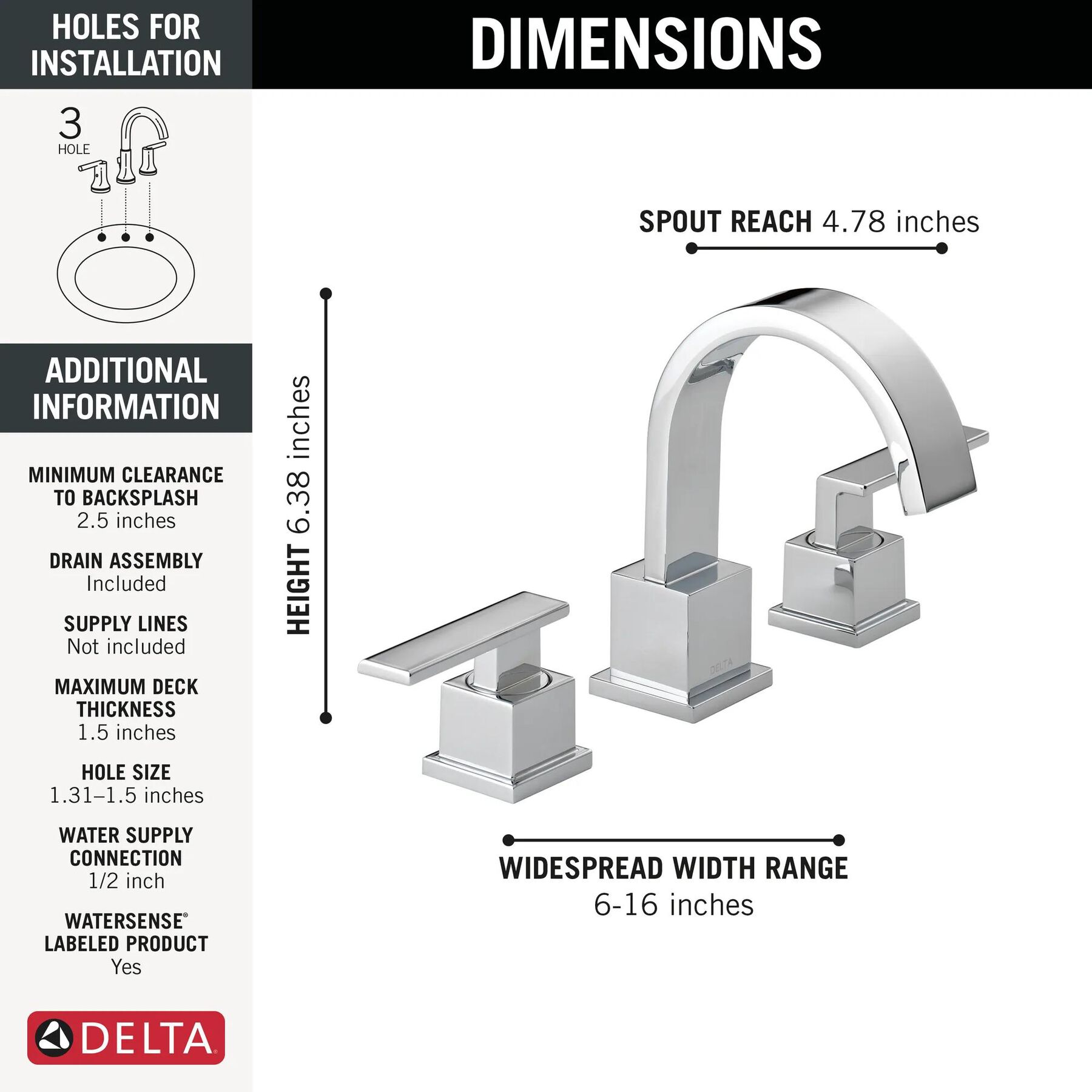 Widespread Lavatory Faucet with Shower Trim Bundle - 14 Series